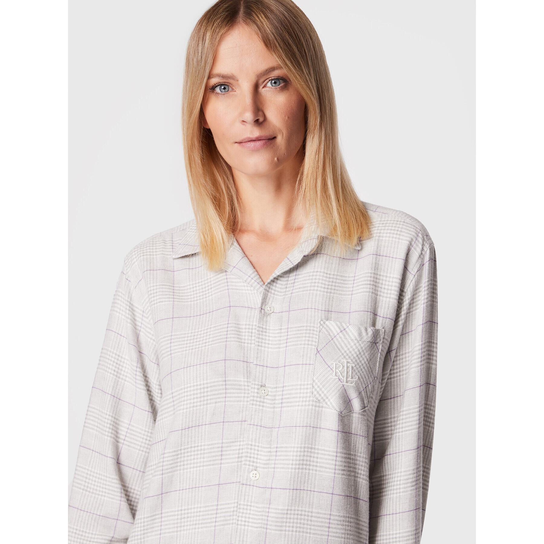 Lauren Ralph Lauren Cămașă de noapte ILN32195 Gri Regular Fit - Pled.ro