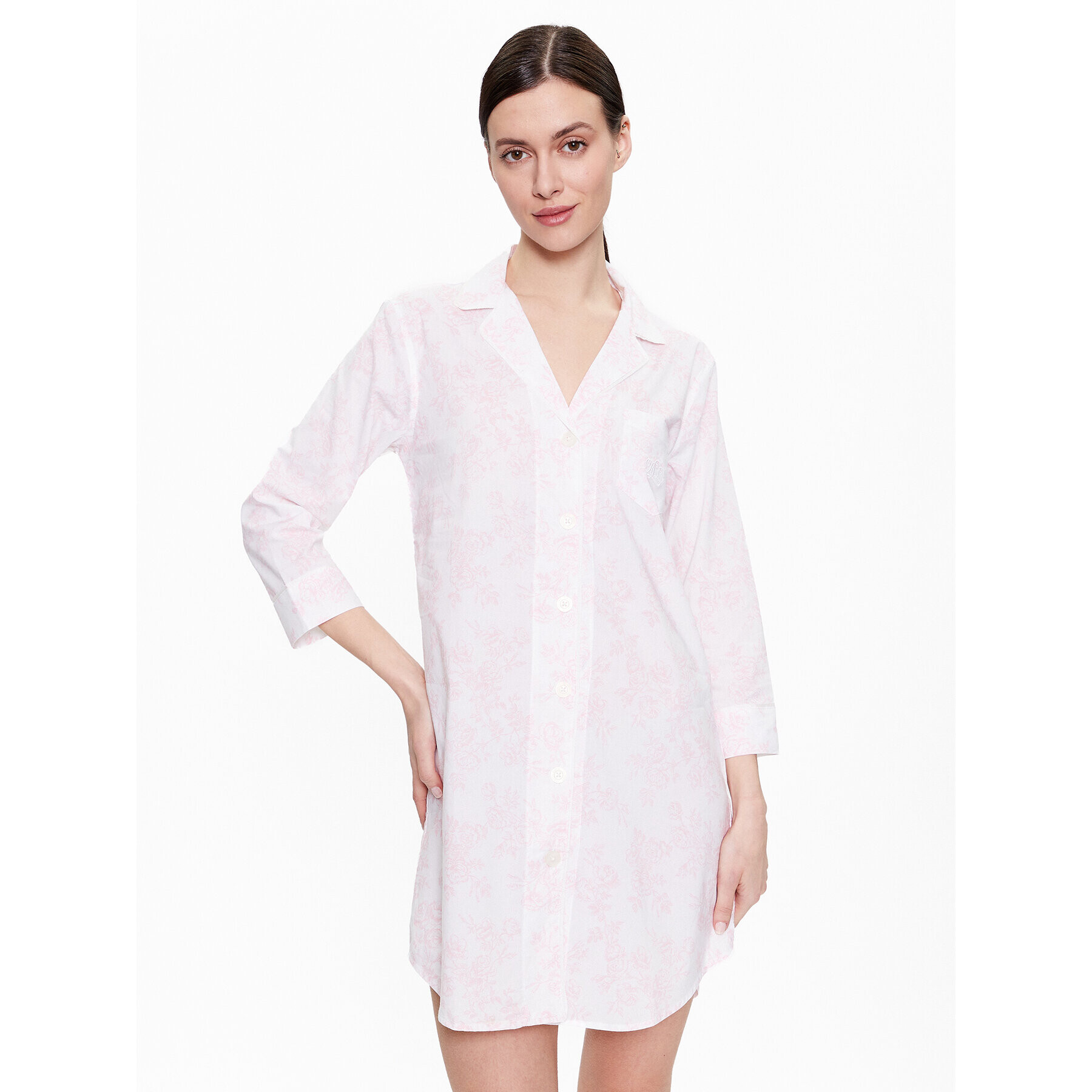 Lauren Ralph Lauren Cămașă de noapte ILN32229 Roz Regular Fit - Pled.ro