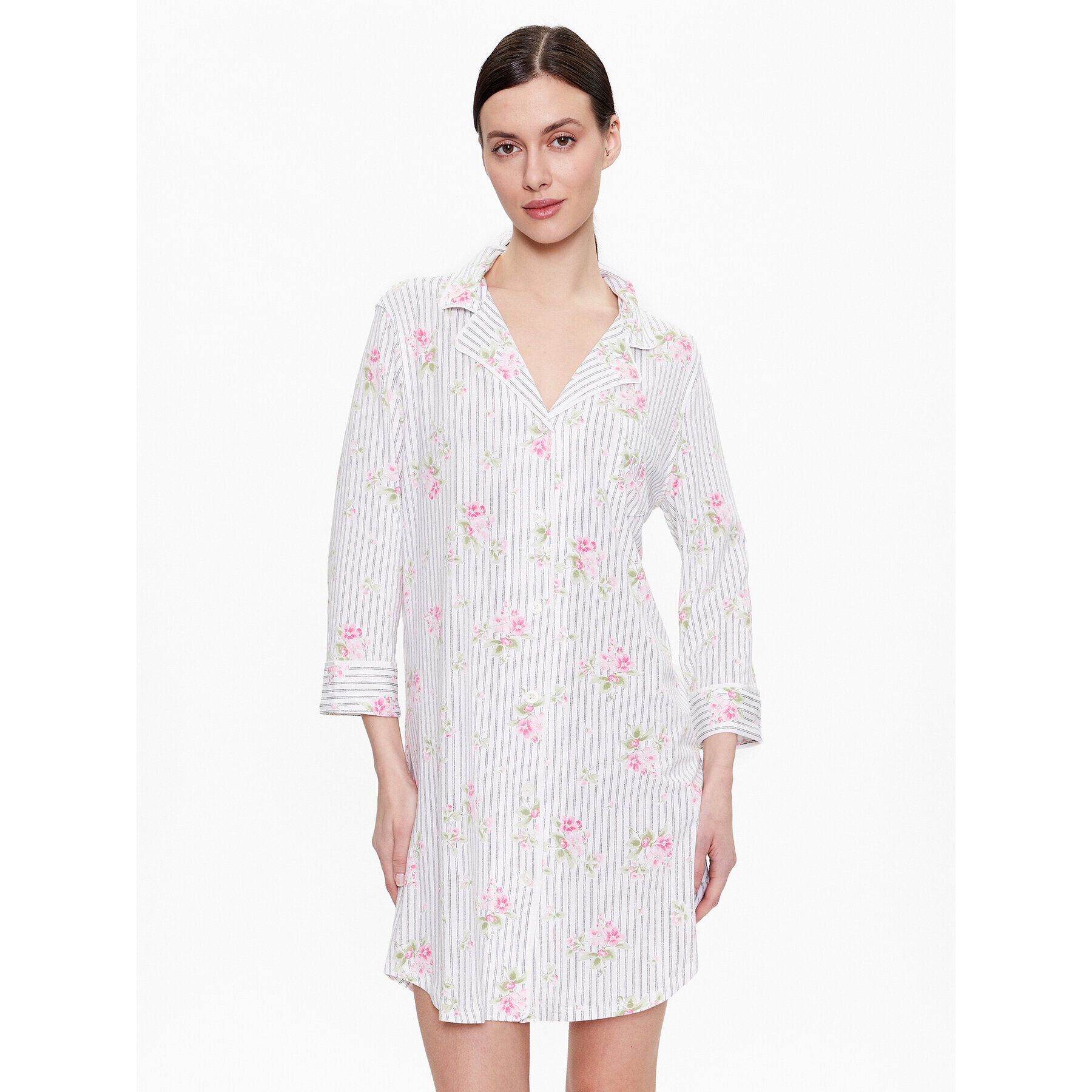 Lauren Ralph Lauren Cămașă de noapte ILN32230 Alb Regular Fit - Pled.ro