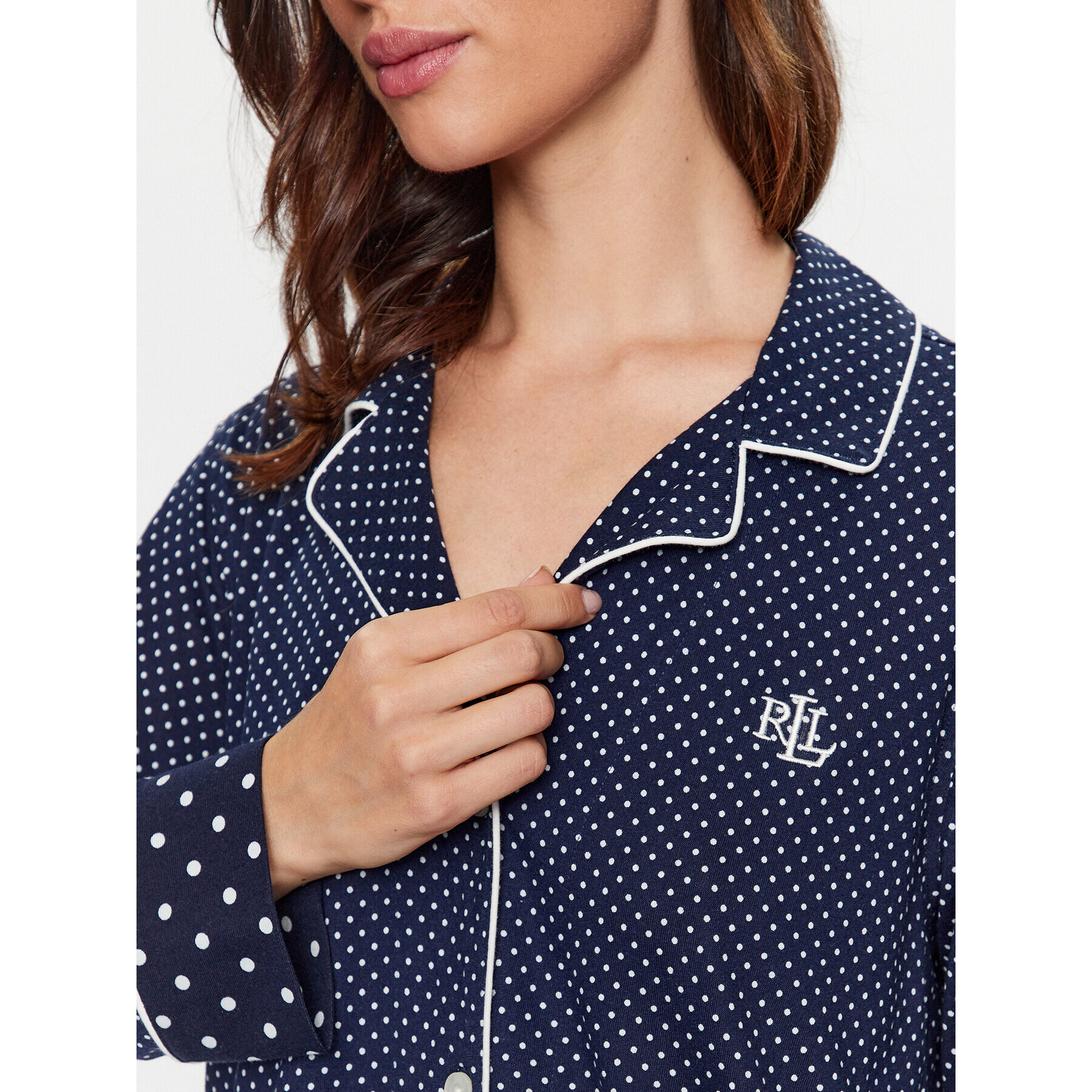 Lauren Ralph Lauren Cămașă de noapte ILN32266 Bleumarin Regular Fit - Pled.ro