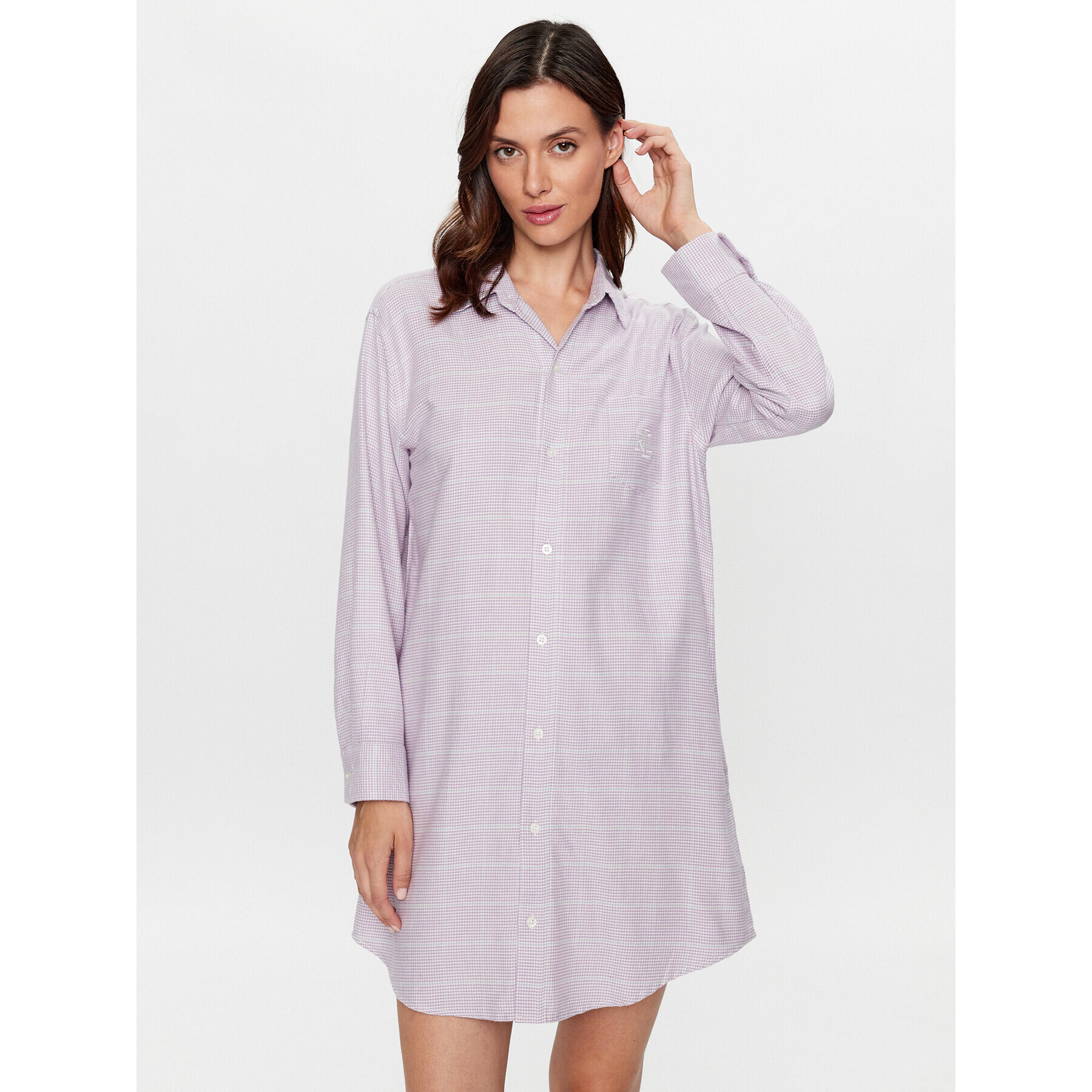 Lauren Ralph Lauren Cămașă de noapte ILN32271 Violet Regular Fit - Pled.ro