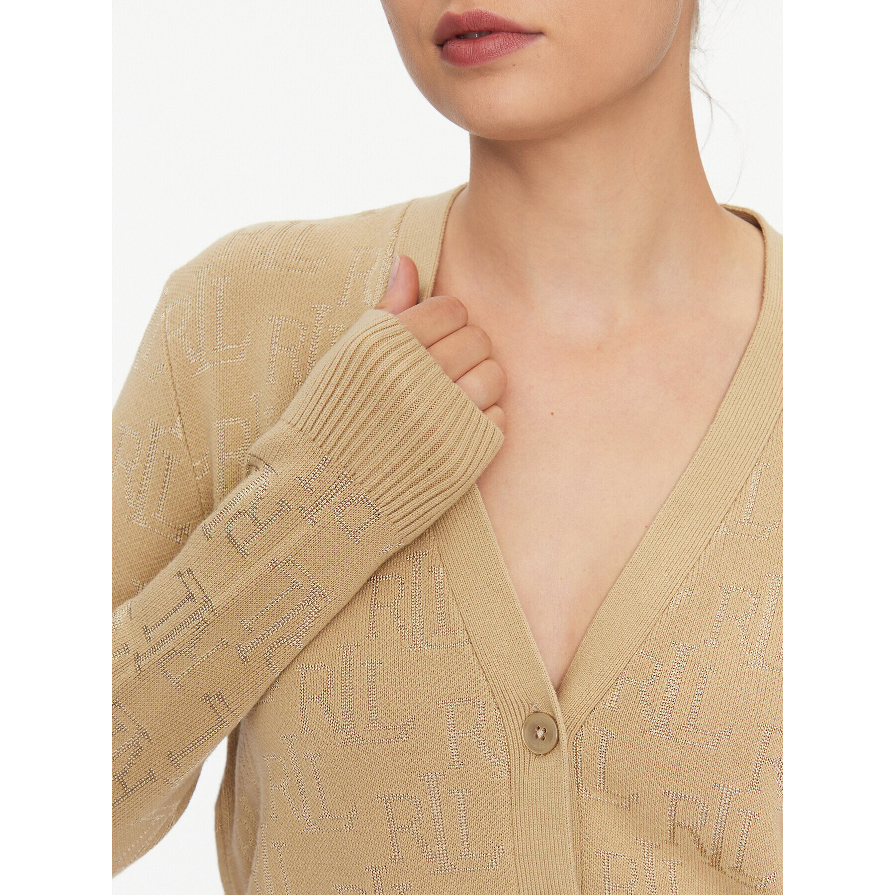 Lauren Ralph Lauren Cardigan 200916279001 Bej Regular Fit - Pled.ro