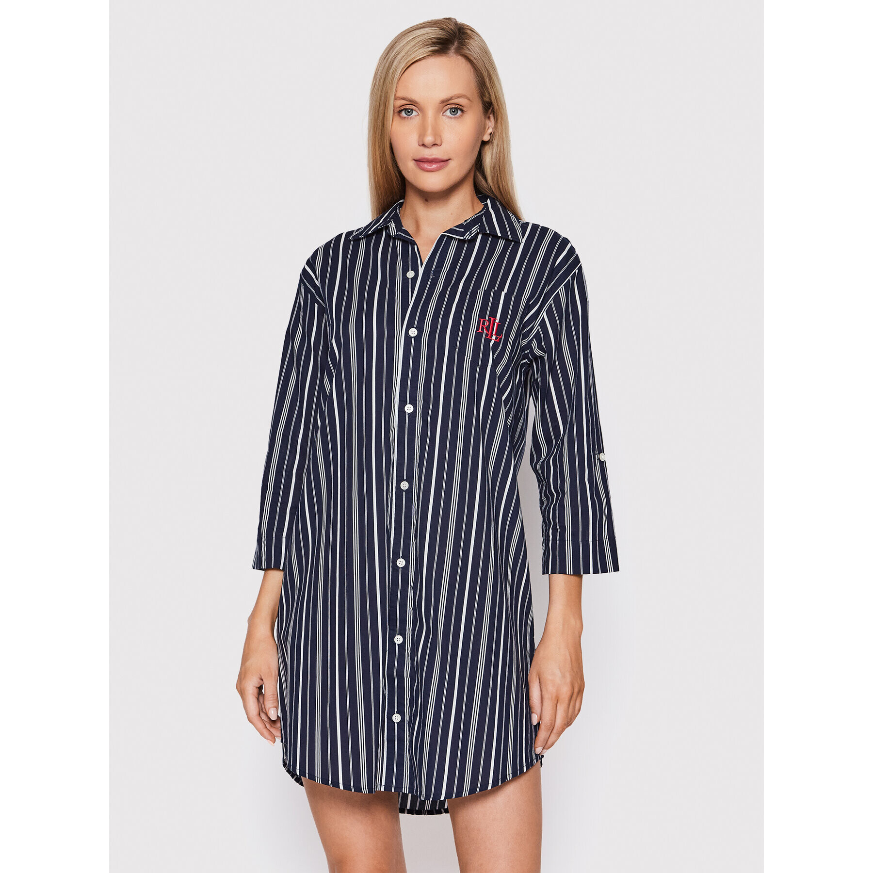 Lauren Ralph Lauren Cămașă de noapte ILN32178 Bleumarin Regular Fit - Pled.ro