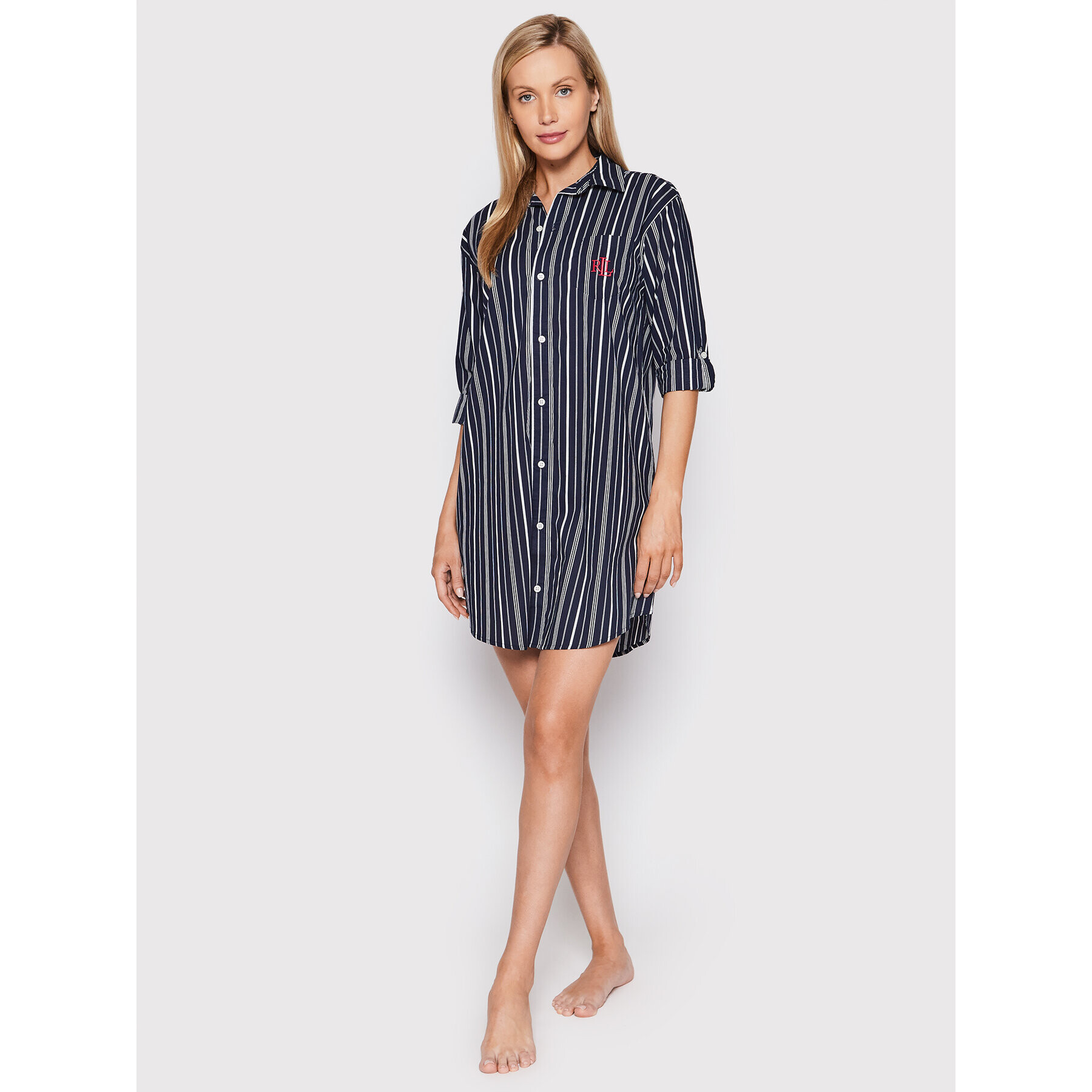 Lauren Ralph Lauren Cămașă de noapte ILN32178 Bleumarin Regular Fit - Pled.ro