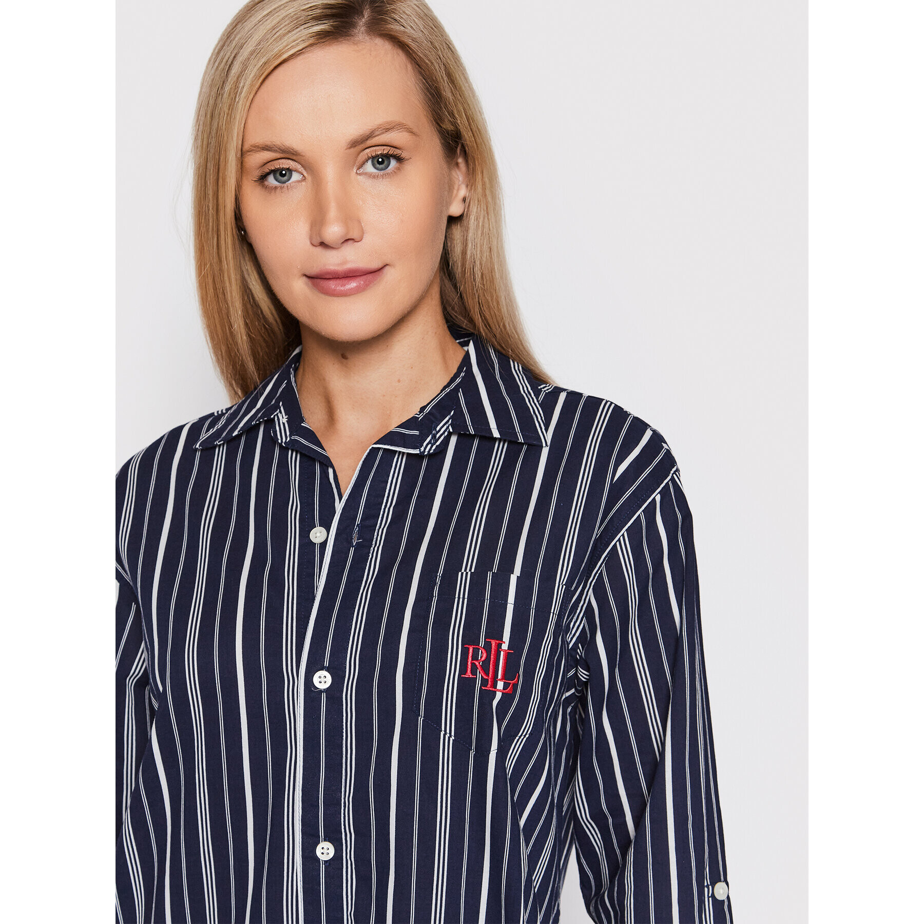 Lauren Ralph Lauren Cămașă de noapte ILN32178 Bleumarin Regular Fit - Pled.ro