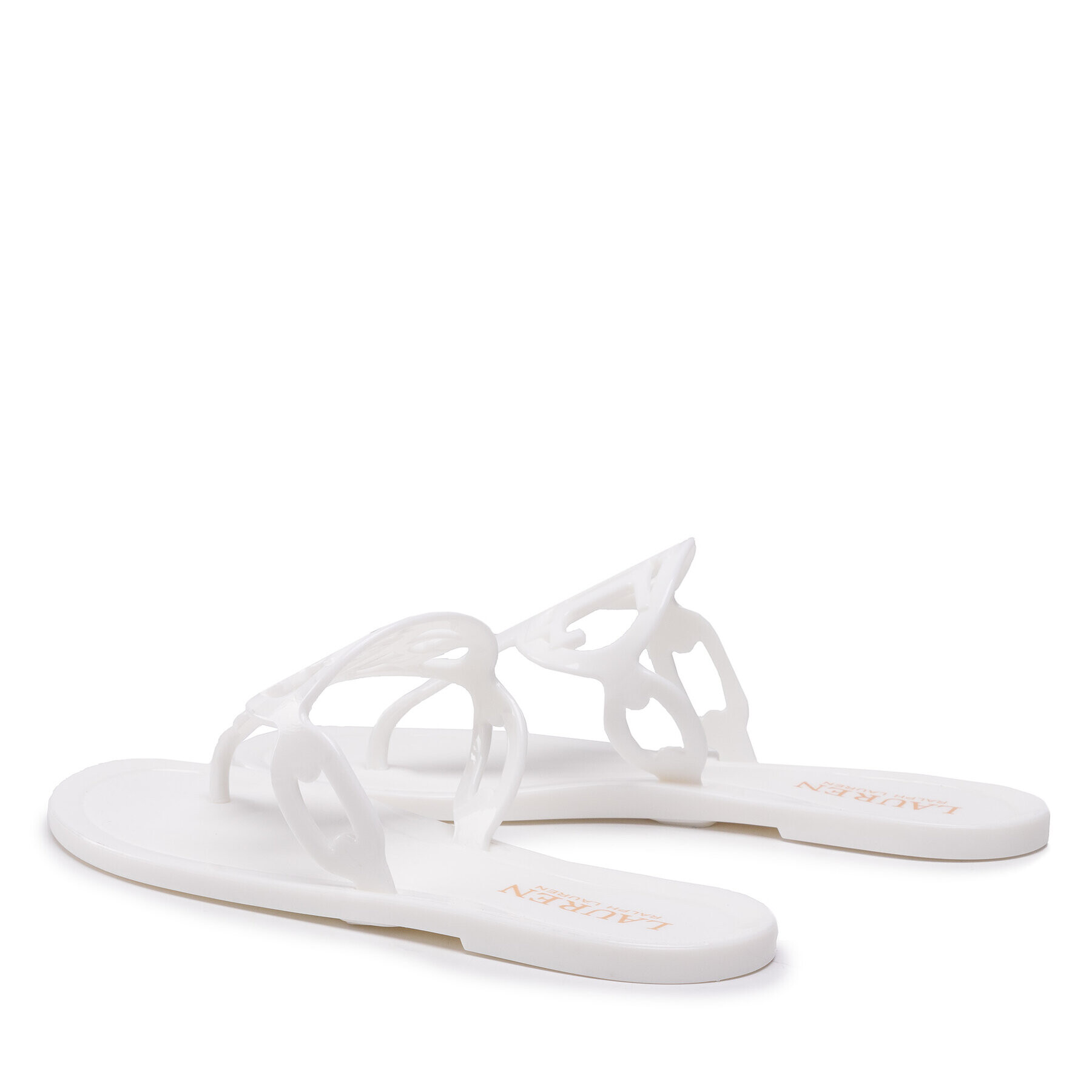 Lauren Ralph Lauren Flip flop Audrie Jelly 802860803003 Alb - Pled.ro