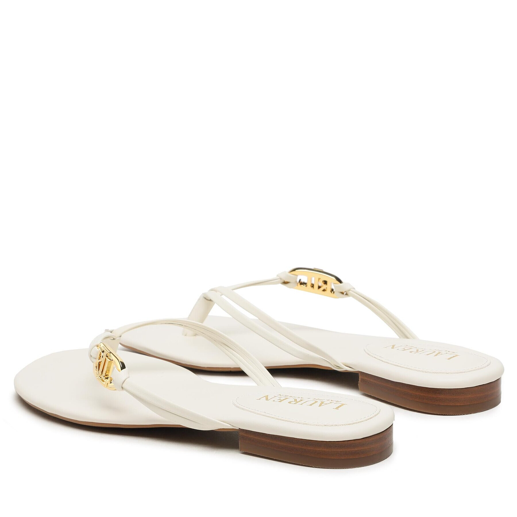 Lauren Ralph Lauren Flip flop Emalia 802896830004 Écru - Pled.ro