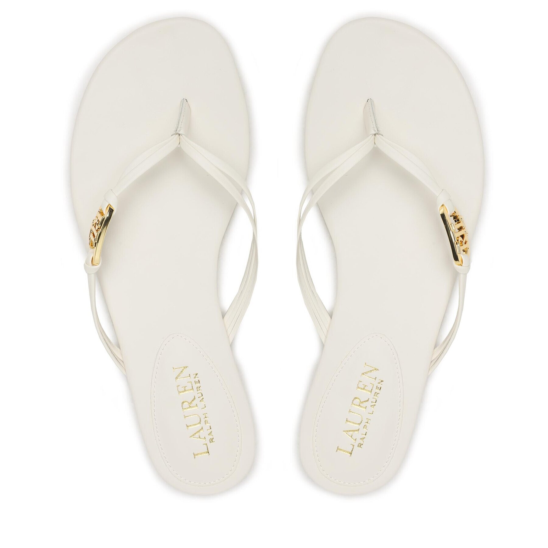 Lauren Ralph Lauren Flip flop Emalia 802896830004 Écru - Pled.ro