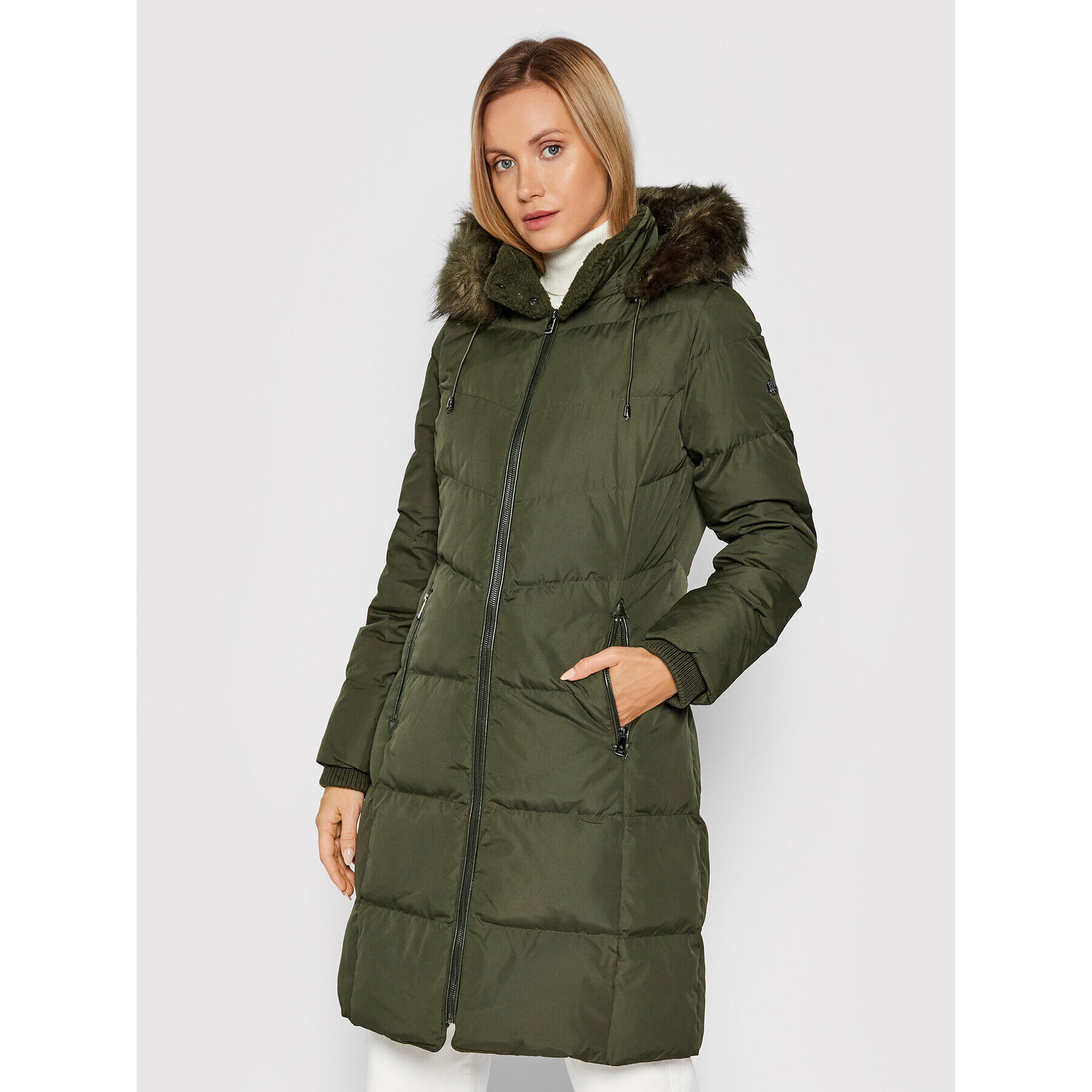 Lauren Ralph Lauren Geacă din puf 297821752005 Verde Regular Fit - Pled.ro