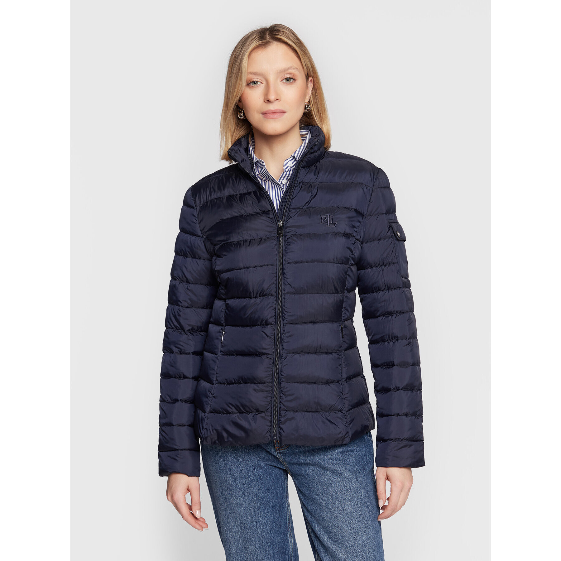 Lauren Ralph Lauren Geacă din puf 297876472003 Bleumarin Regular Fit - Pled.ro