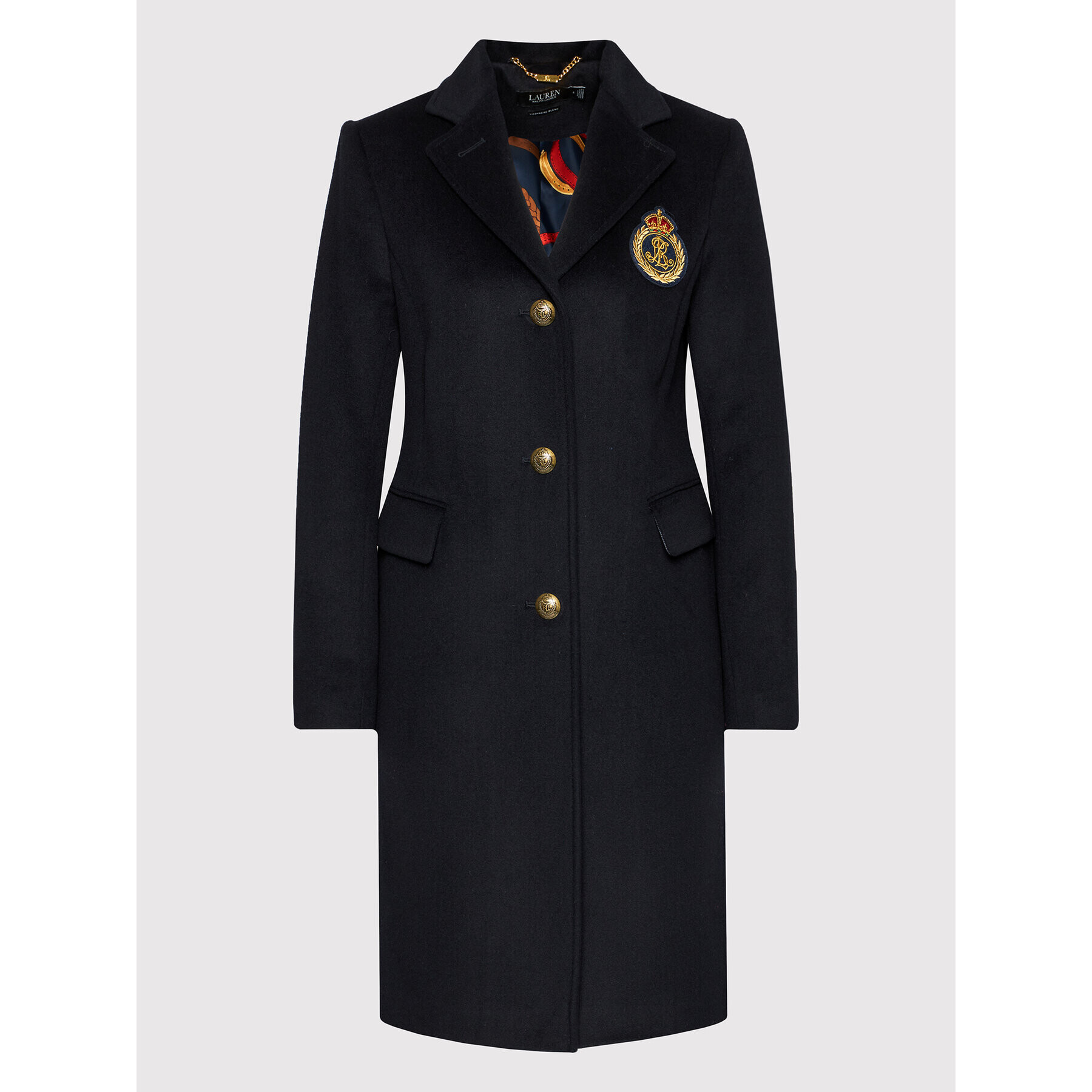 Lauren Ralph Lauren Palton de lână Sb Crest Patrch Wl Ct 297853841001 Bleumarin Regular Fit - Pled.ro