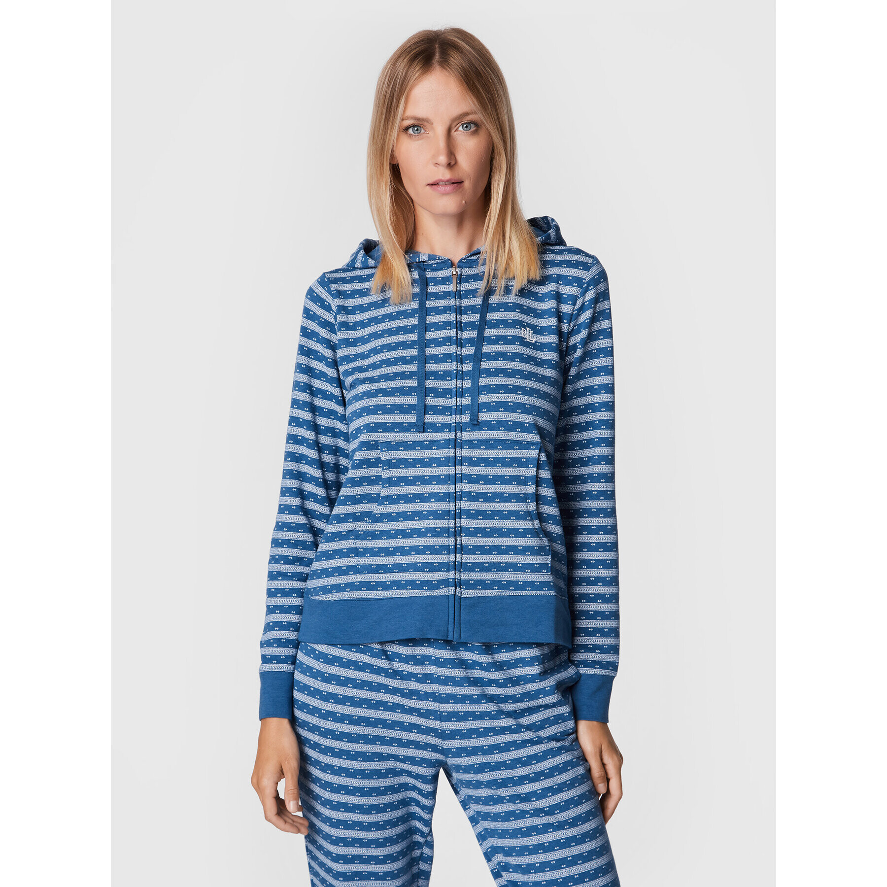 Lauren Ralph Lauren Pijama ILN72192 Albastru Regular Fit - Pled.ro