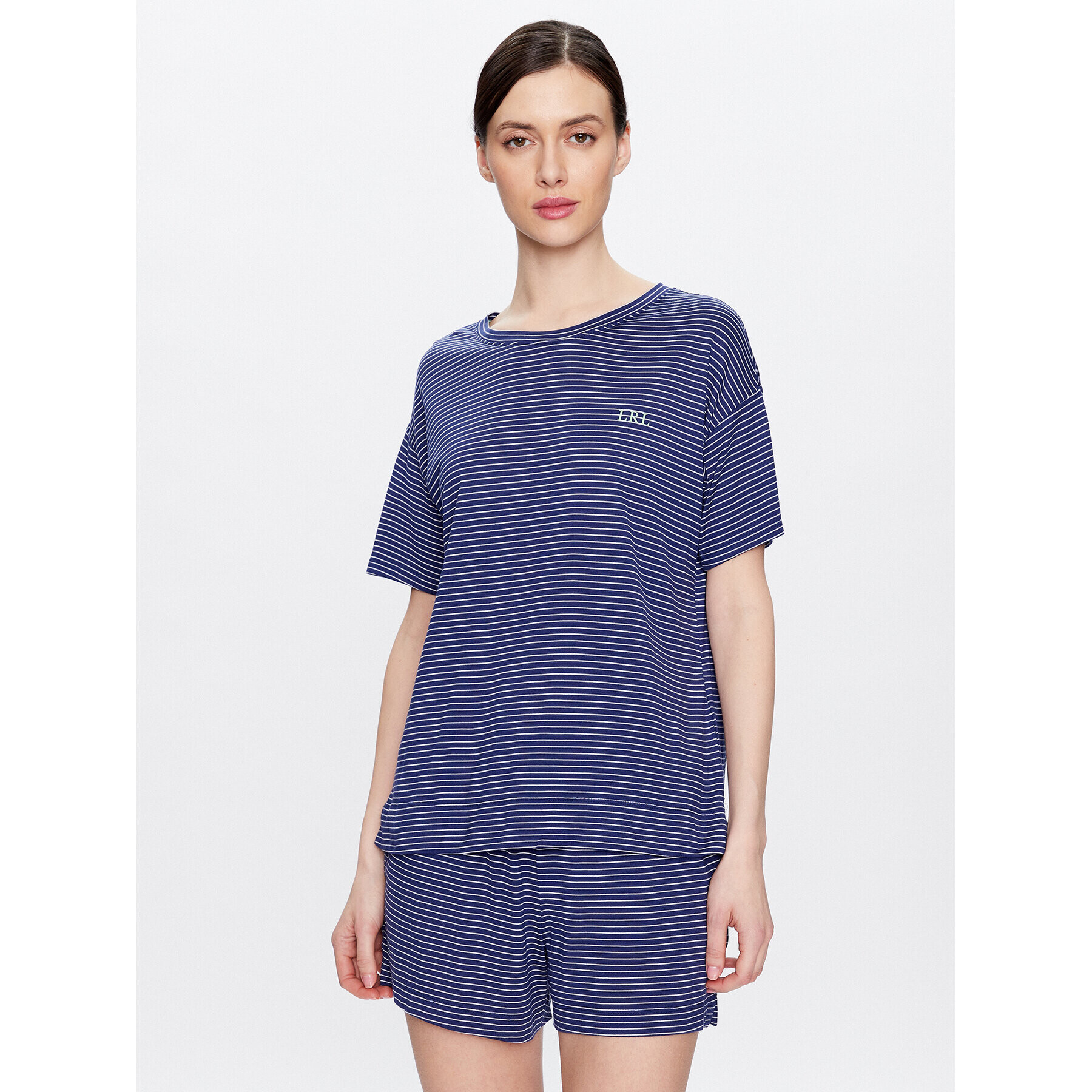 Lauren Ralph Lauren Pijama ILN72240 Bleumarin Regular Fit - Pled.ro