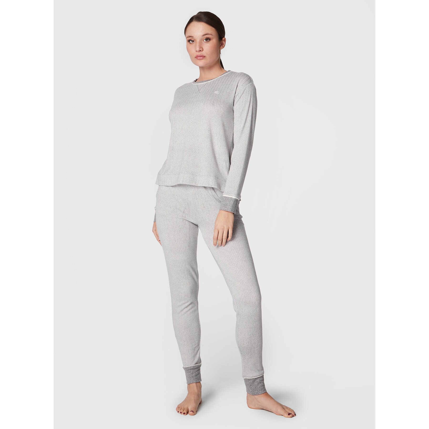 Lauren Ralph Lauren Pijama ILN82198 Gri Regular Fit - Pled.ro