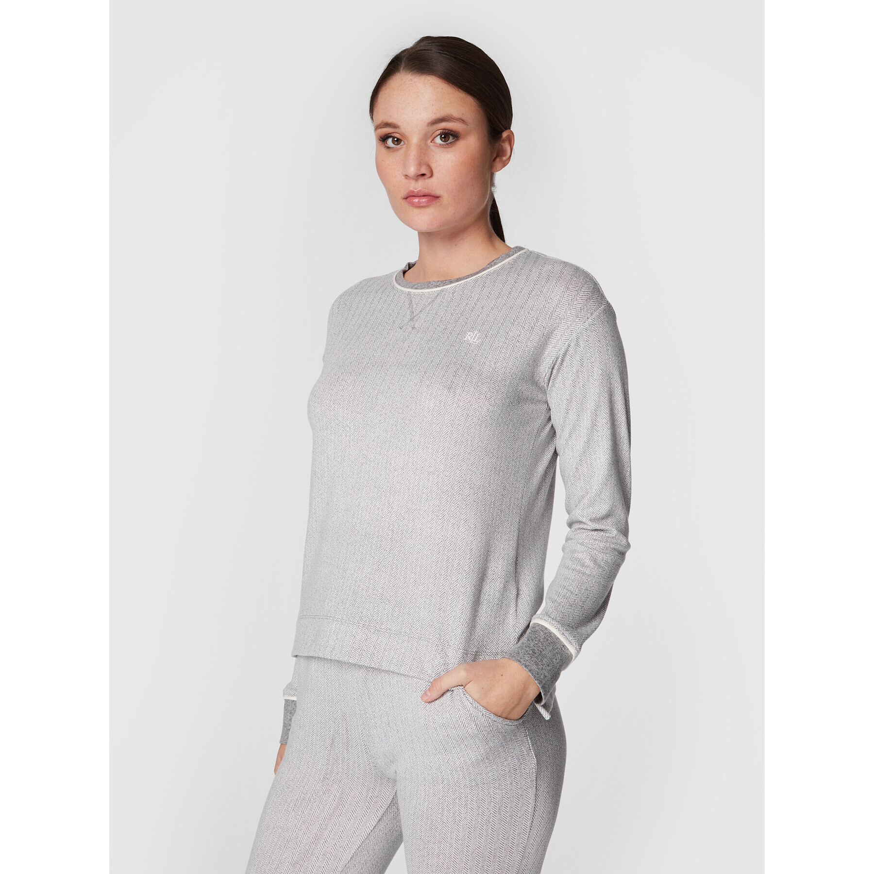 Lauren Ralph Lauren Pijama ILN82198 Gri Regular Fit - Pled.ro