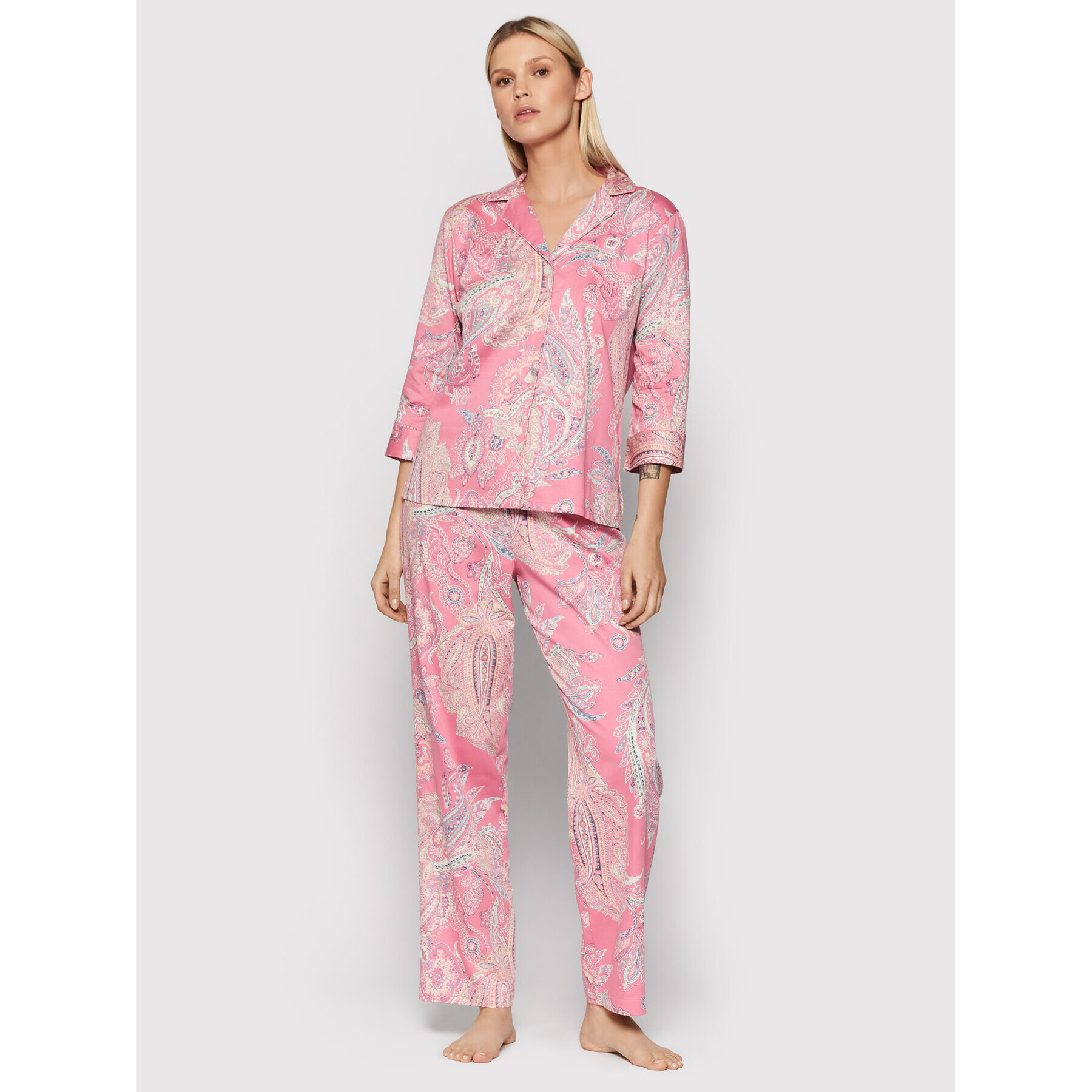 Lauren Ralph Lauren Pijama ILN92102 Roz - Pled.ro