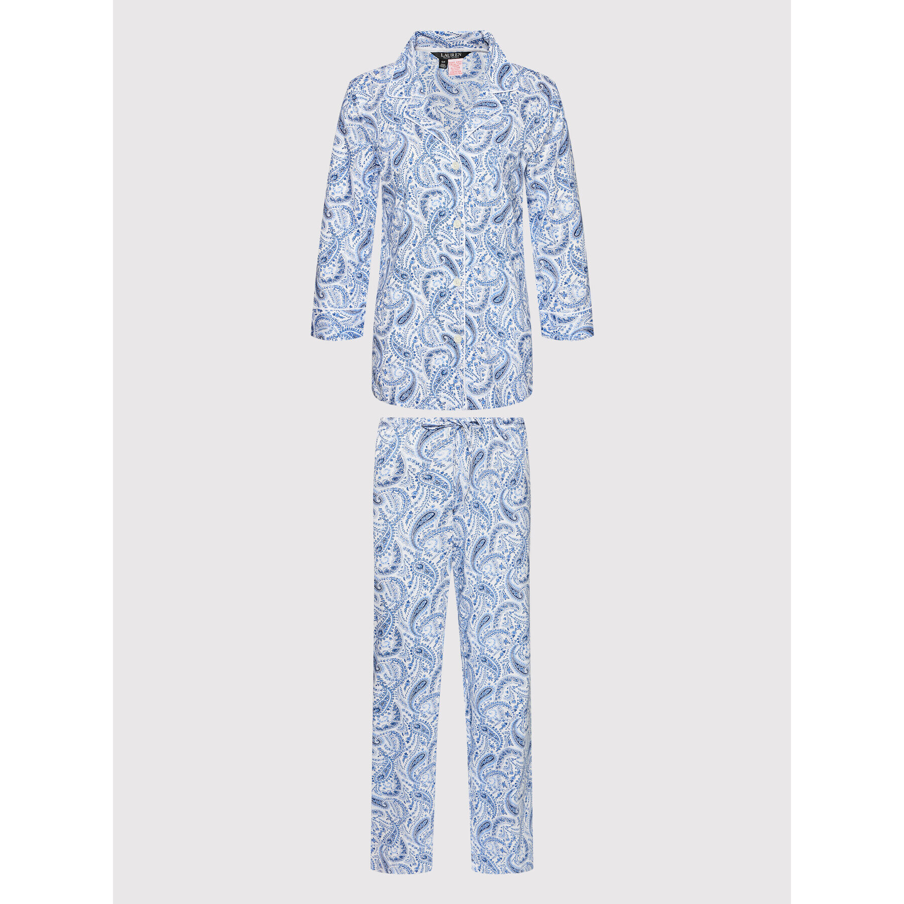 Lauren Ralph Lauren Pijama ILN92134 Albastru Regular Fit - Pled.ro