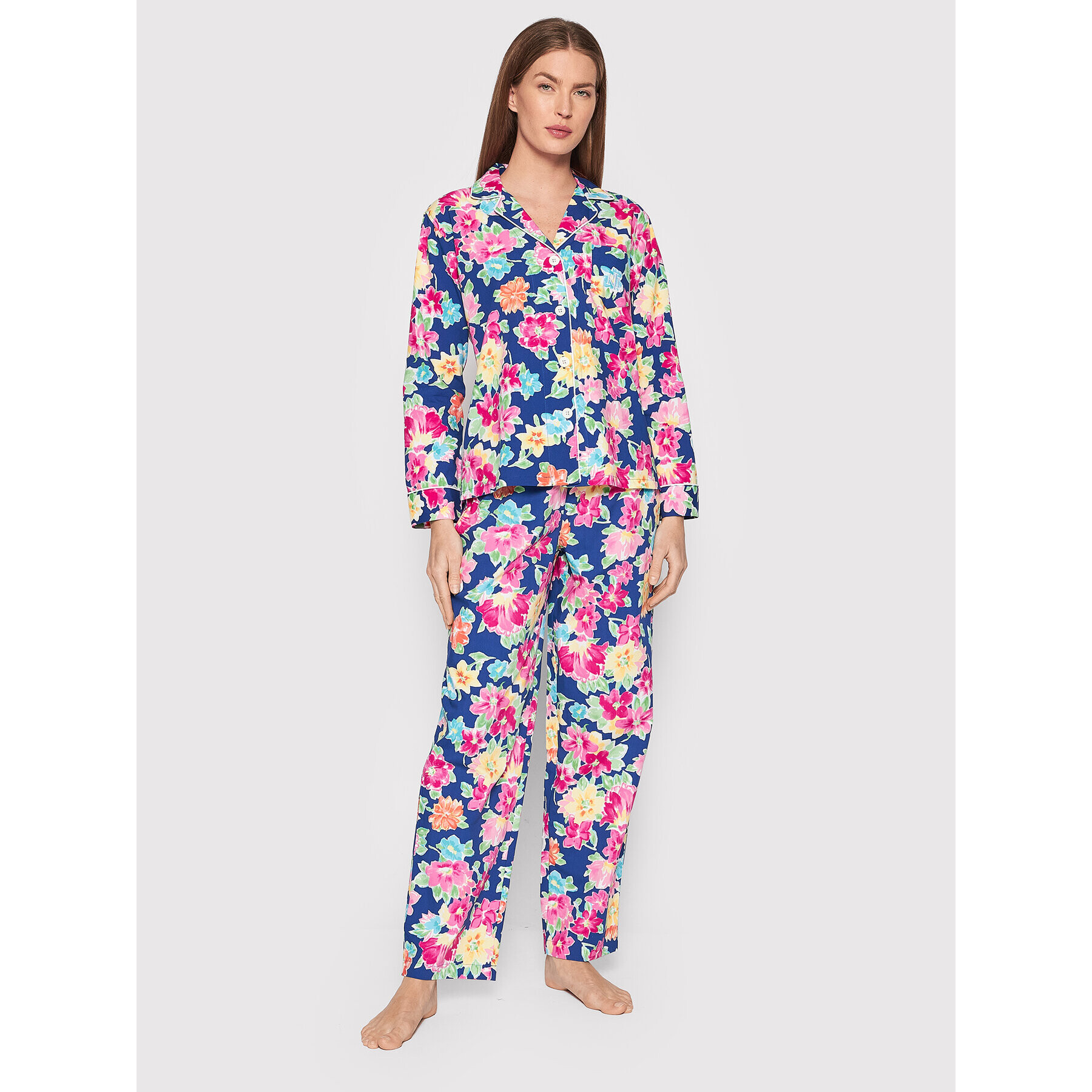 Lauren Ralph Lauren Pijama ILN92152 Albastru Regular Fit - Pled.ro