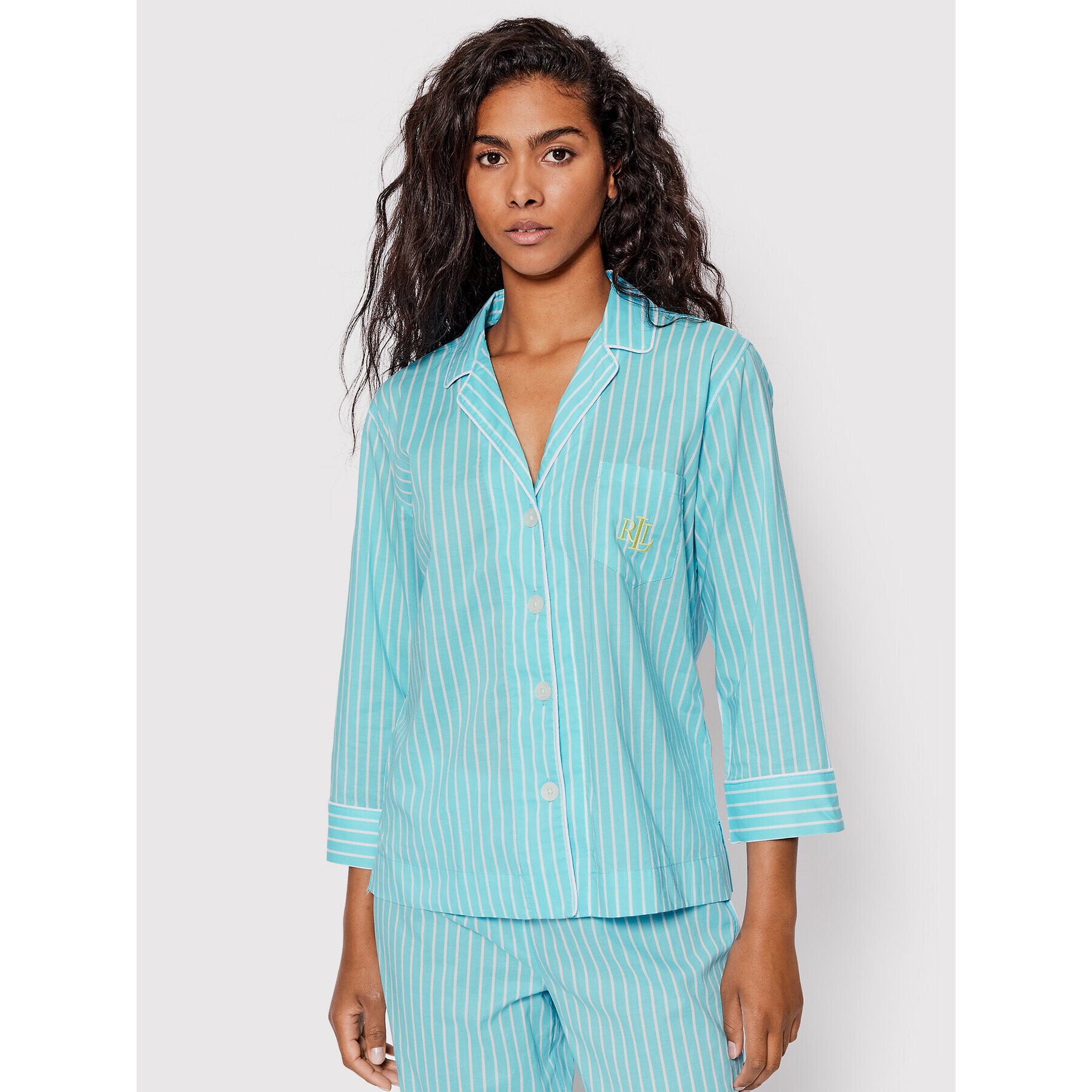 Lauren Ralph Lauren Pijama ILN92171 Albastru Regular Fit - Pled.ro