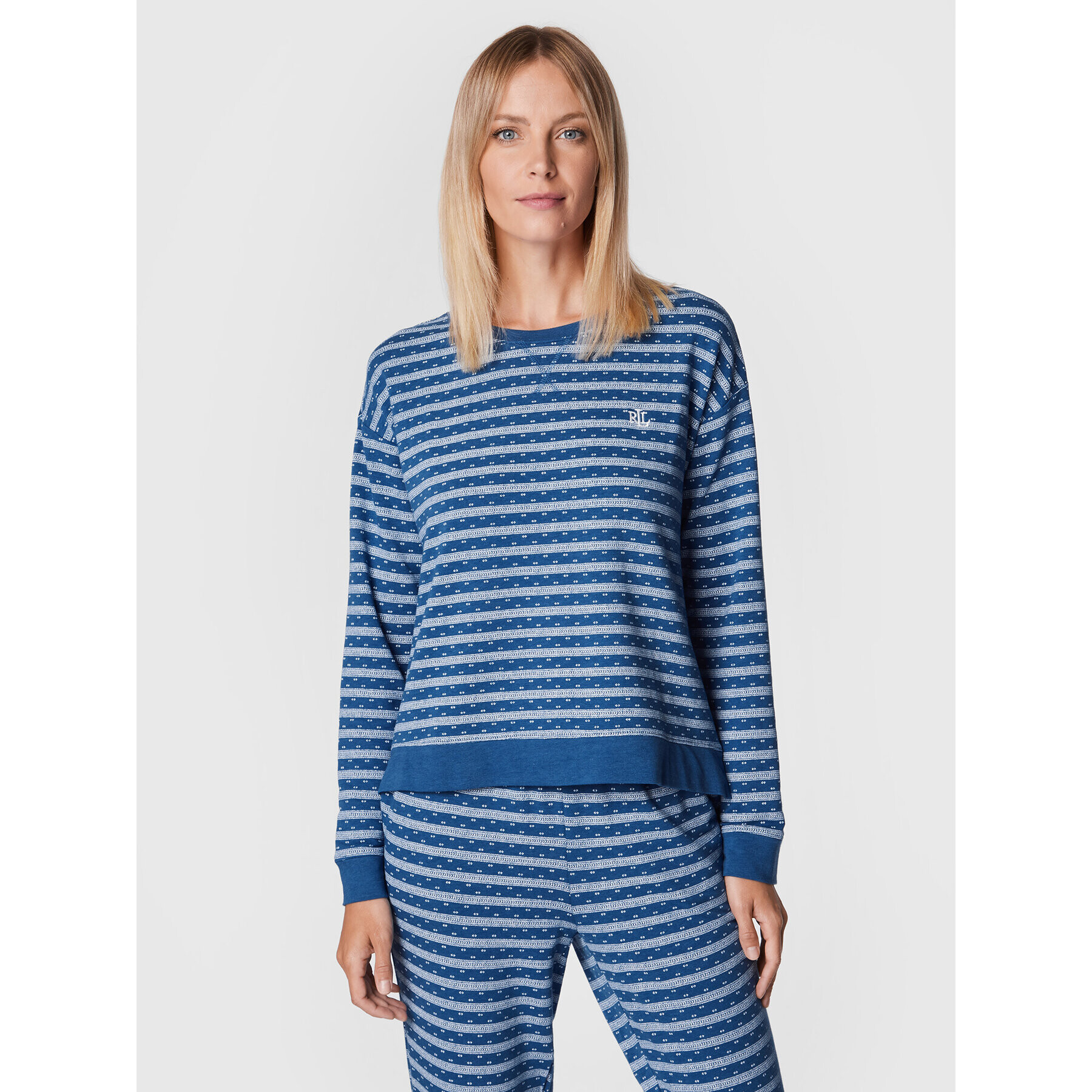 Lauren Ralph Lauren Pijama ILN92192 Albastru Regular Fit - Pled.ro