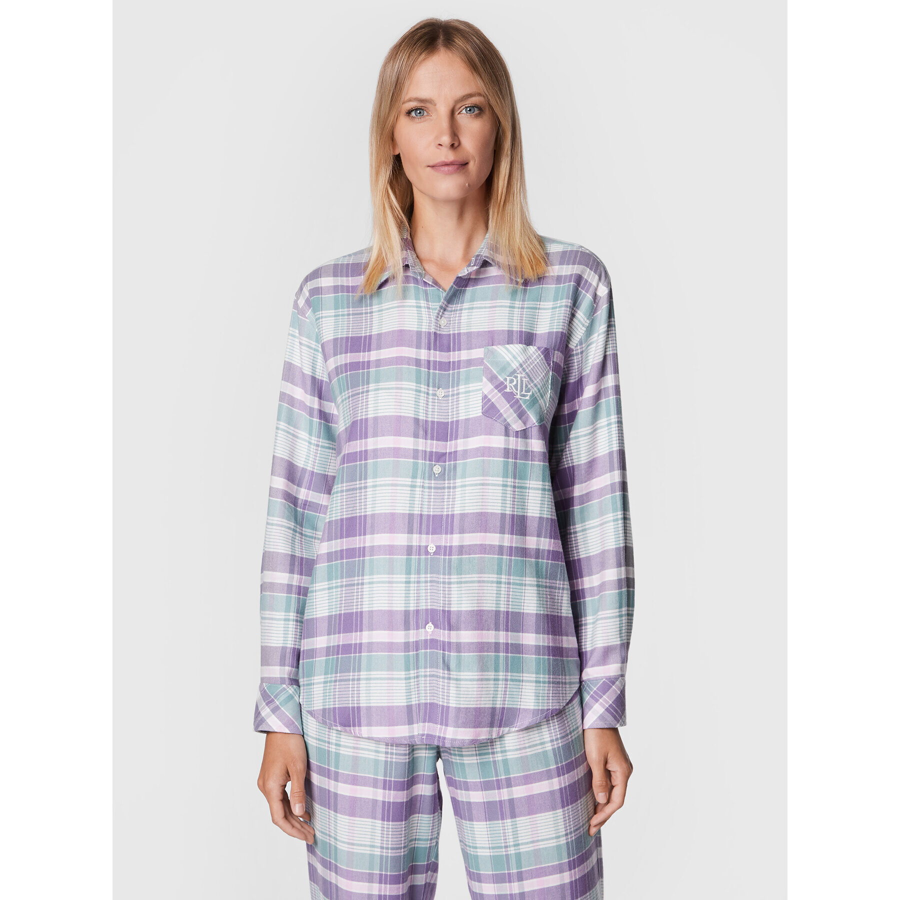 Lauren Ralph Lauren Pijama ILN92195 Violet Regular Fit - Pled.ro