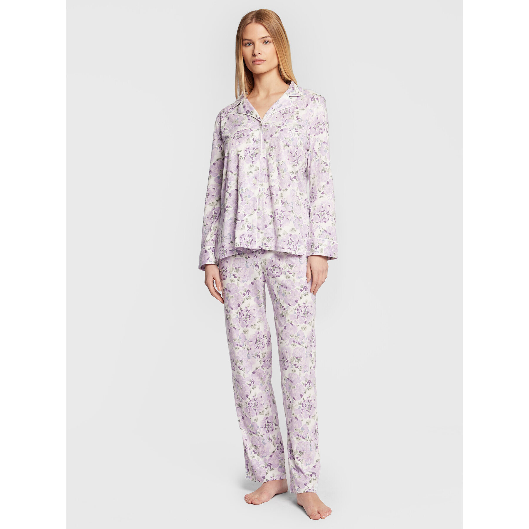 Lauren Ralph Lauren Pijama ILN92196 Violet Regular Fit - Pled.ro