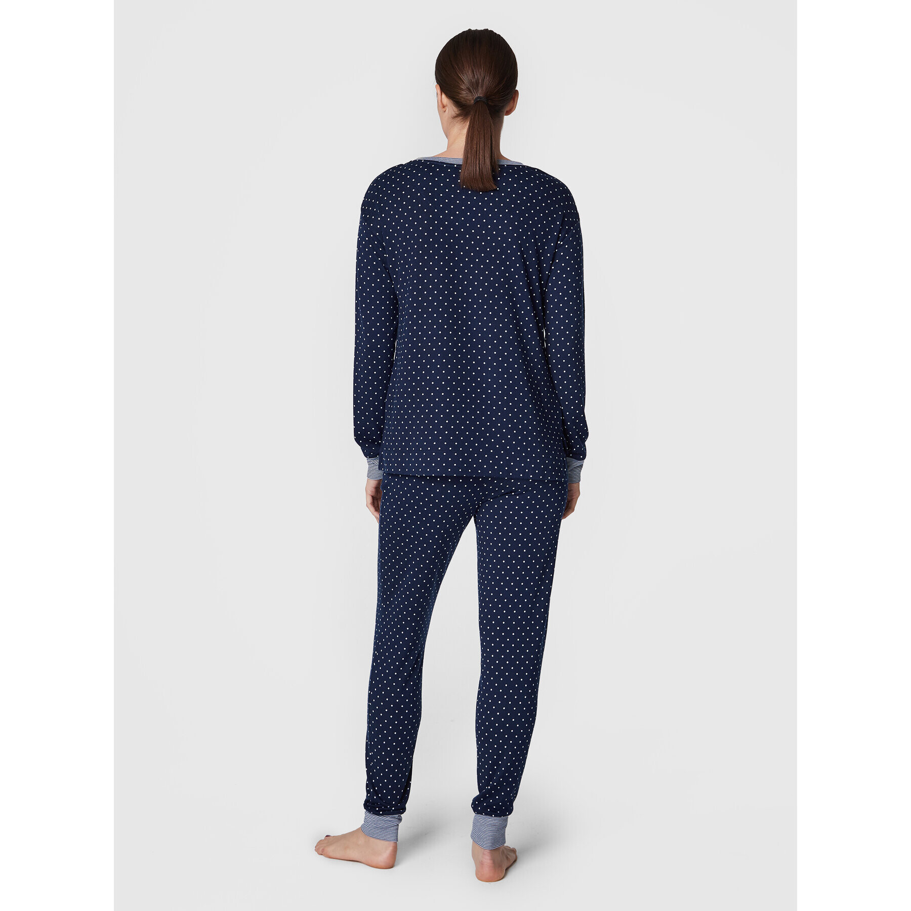 Lauren Ralph Lauren Pijama ILN92198 Bleumarin Regular Fit - Pled.ro