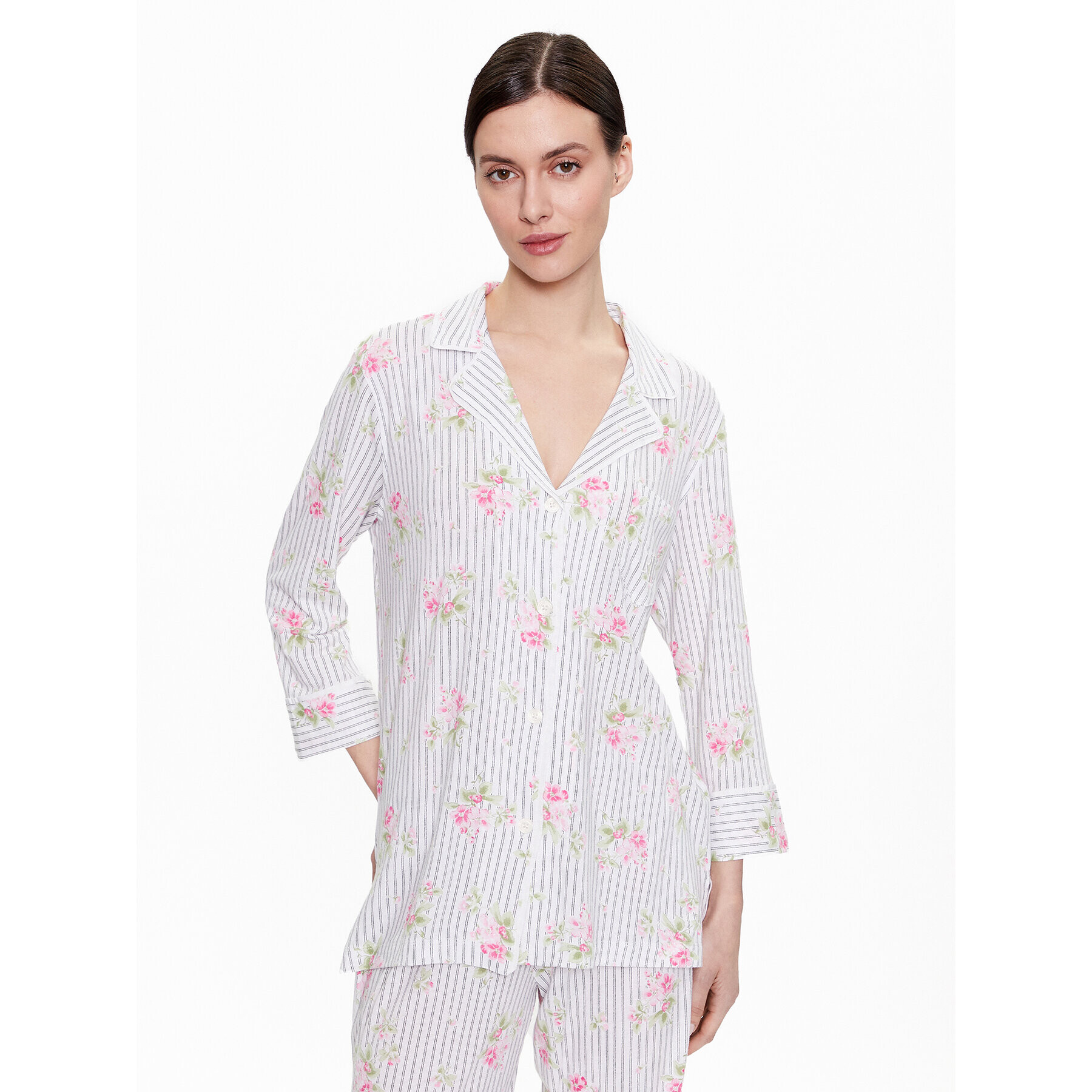 Lauren Ralph Lauren Pijama ILN92230 Alb Regular Fit - Pled.ro