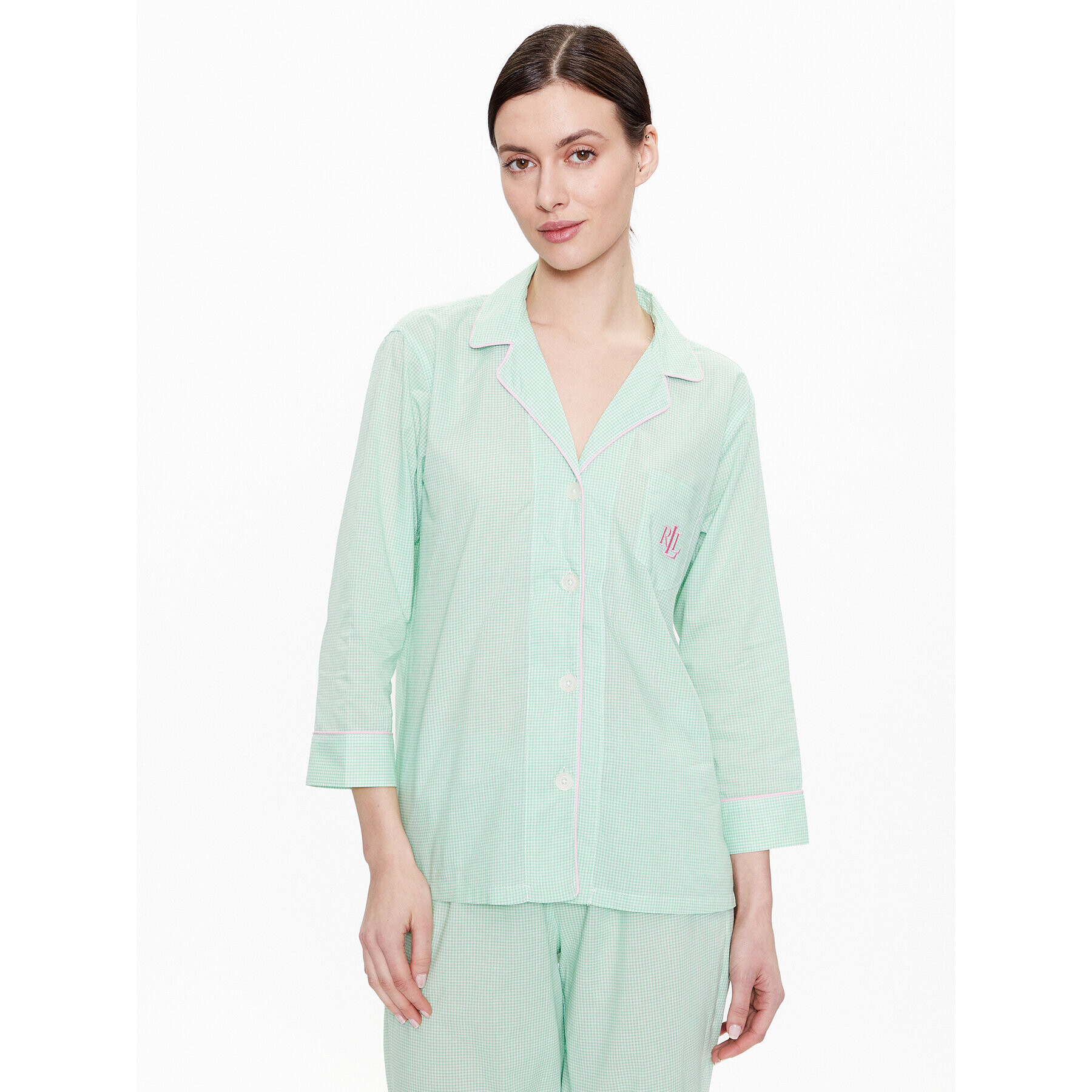 Lauren Ralph Lauren Pijama ILN92233 Verde Regular Fit - Pled.ro