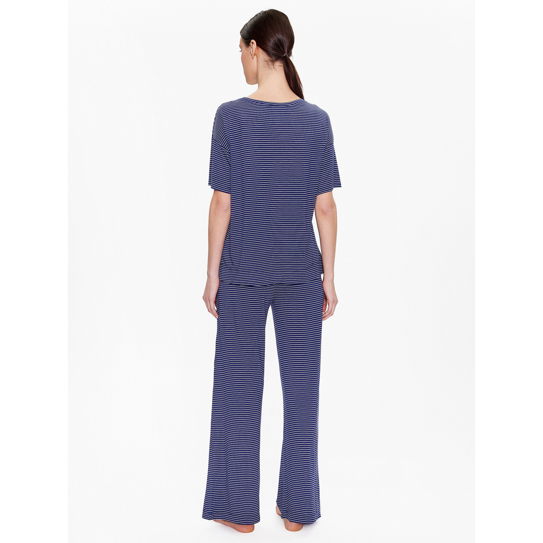 Lauren Ralph Lauren Pijama ILN92240 Bleumarin Regular Fit - Pled.ro