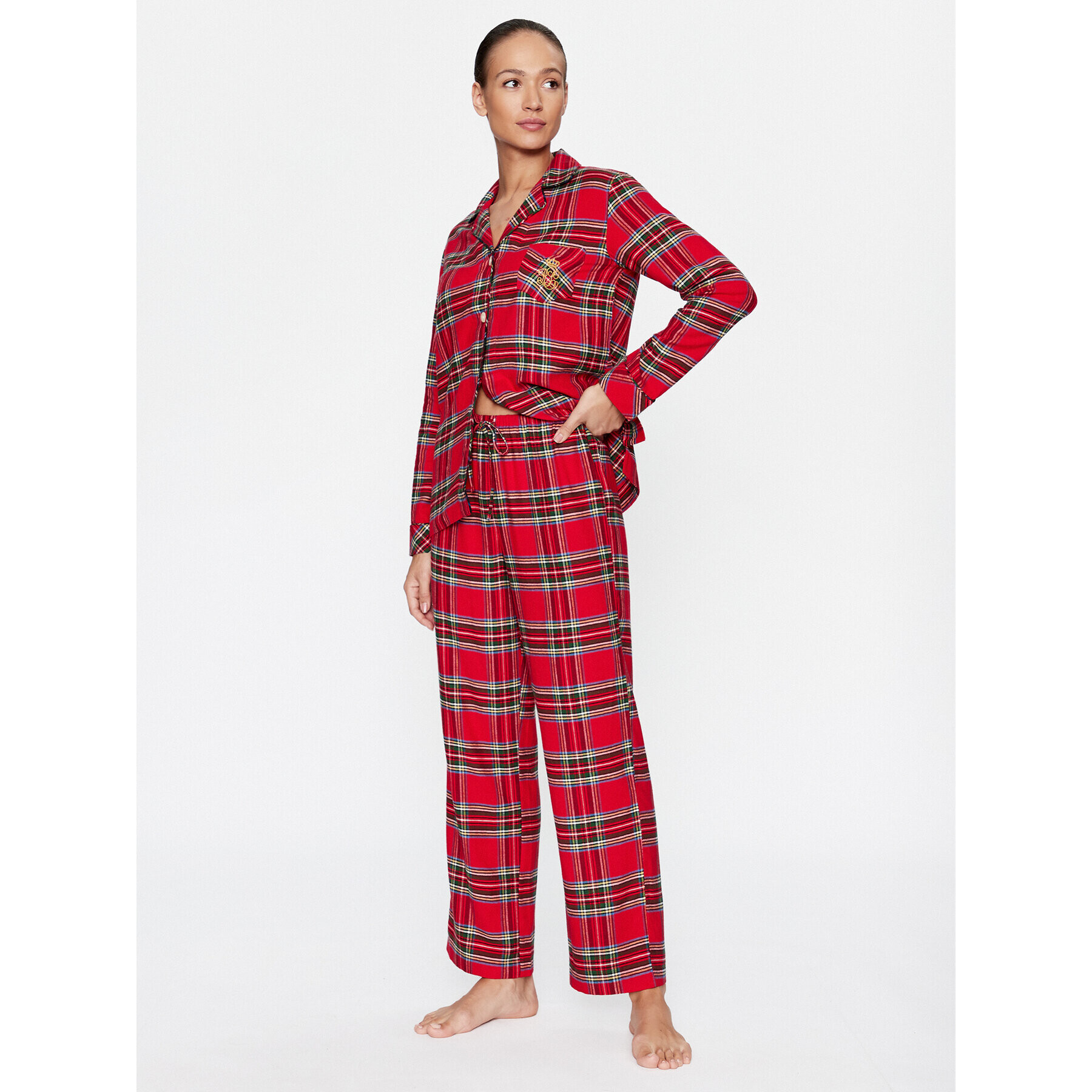 Lauren Ralph Lauren Pijama ILN92281F Roșu Regular Fit - Pled.ro