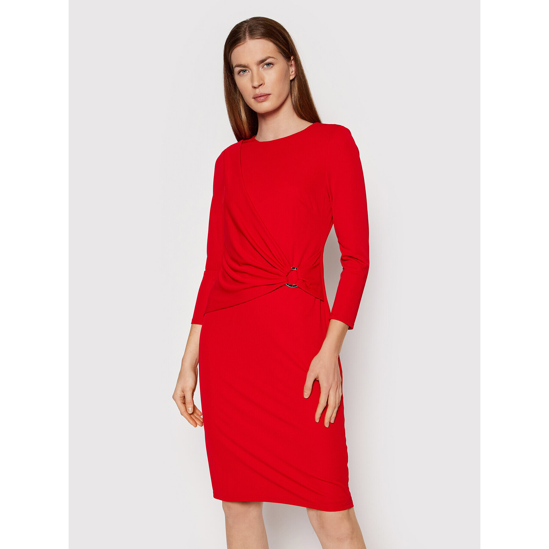 Lauren Ralph Lauren Rochie cocktail 250855112004 Roșu Slim Fit - Pled.ro