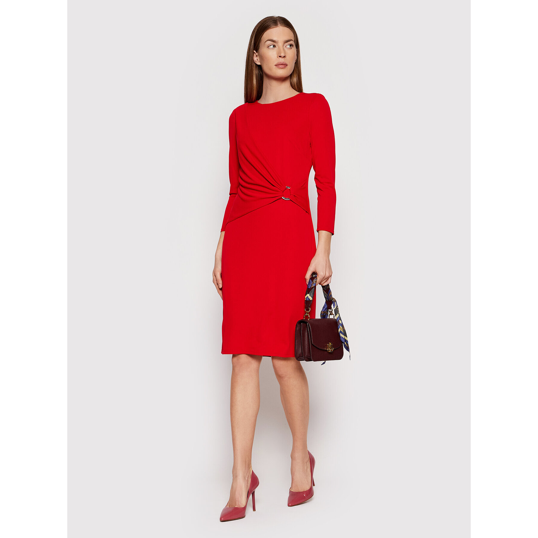 Lauren Ralph Lauren Rochie cocktail 250855112004 Roșu Slim Fit - Pled.ro