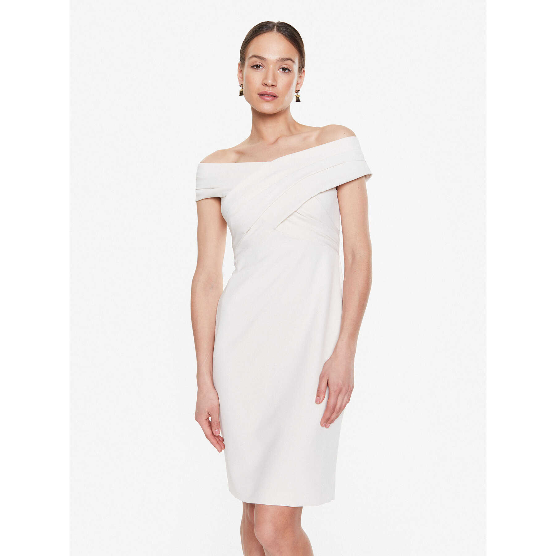 Lauren Ralph Lauren Rochie cocktail 253855241009 Écru Regular Fit - Pled.ro