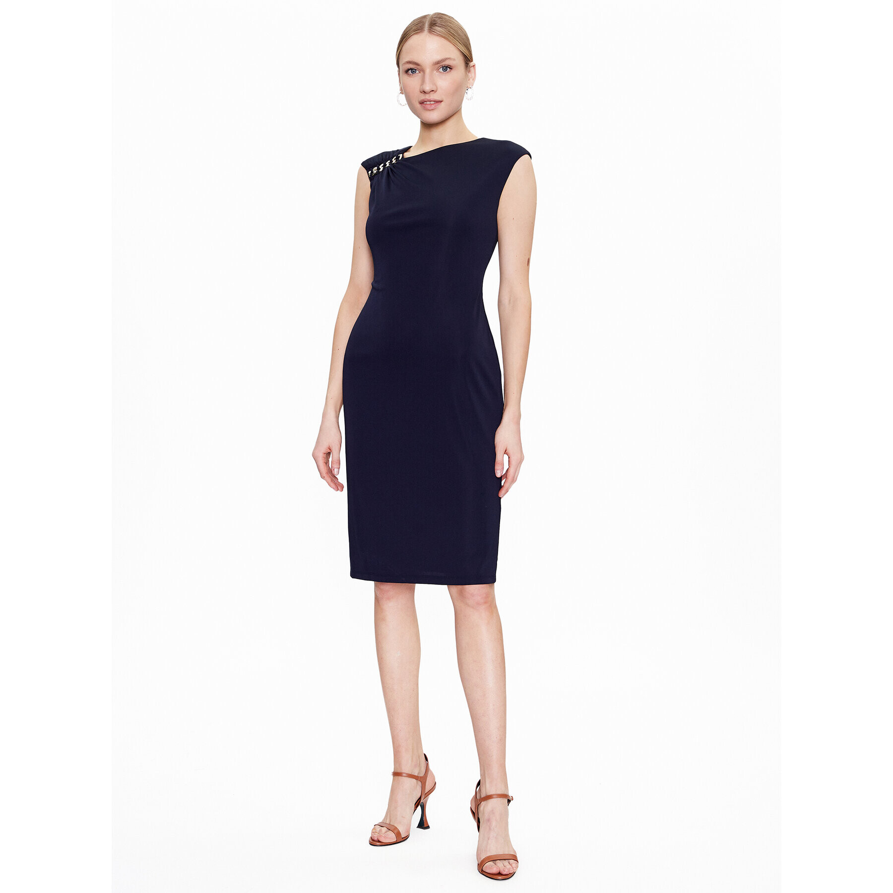 Lauren Ralph Lauren Rochie cocktail 253889324003 Bleumarin Slim Fit - Pled.ro