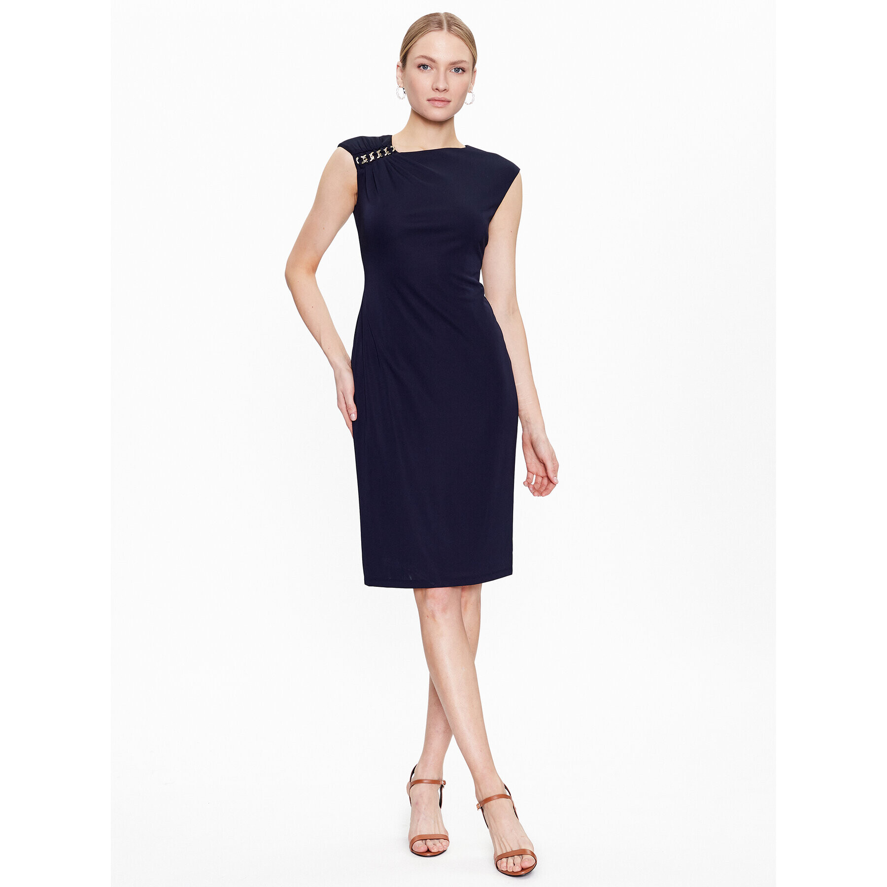 Lauren Ralph Lauren Rochie cocktail 253889324003 Bleumarin Slim Fit - Pled.ro