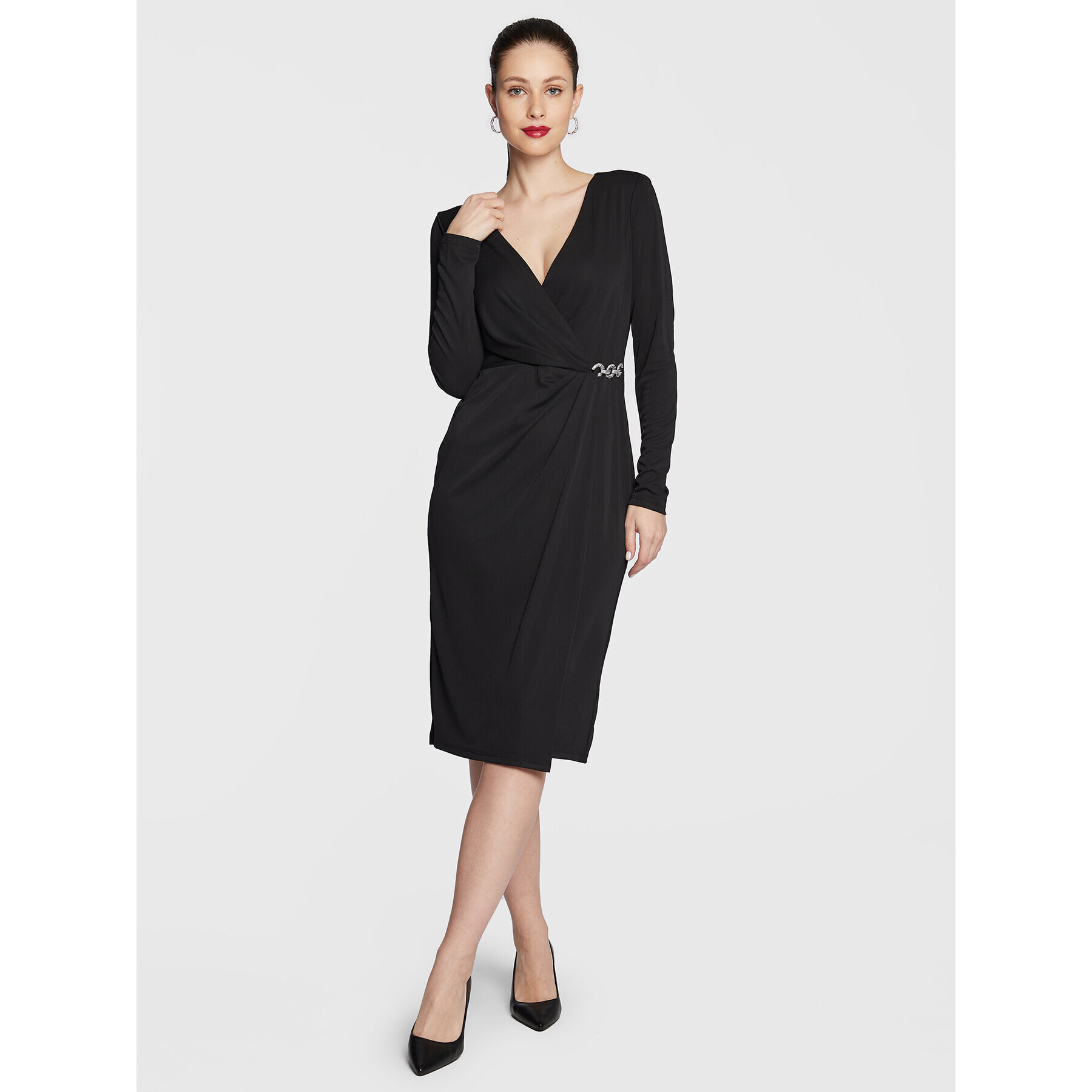 Lauren Ralph Lauren Rochie cocktail 253895556 Negru Slim Fit - Pled.ro