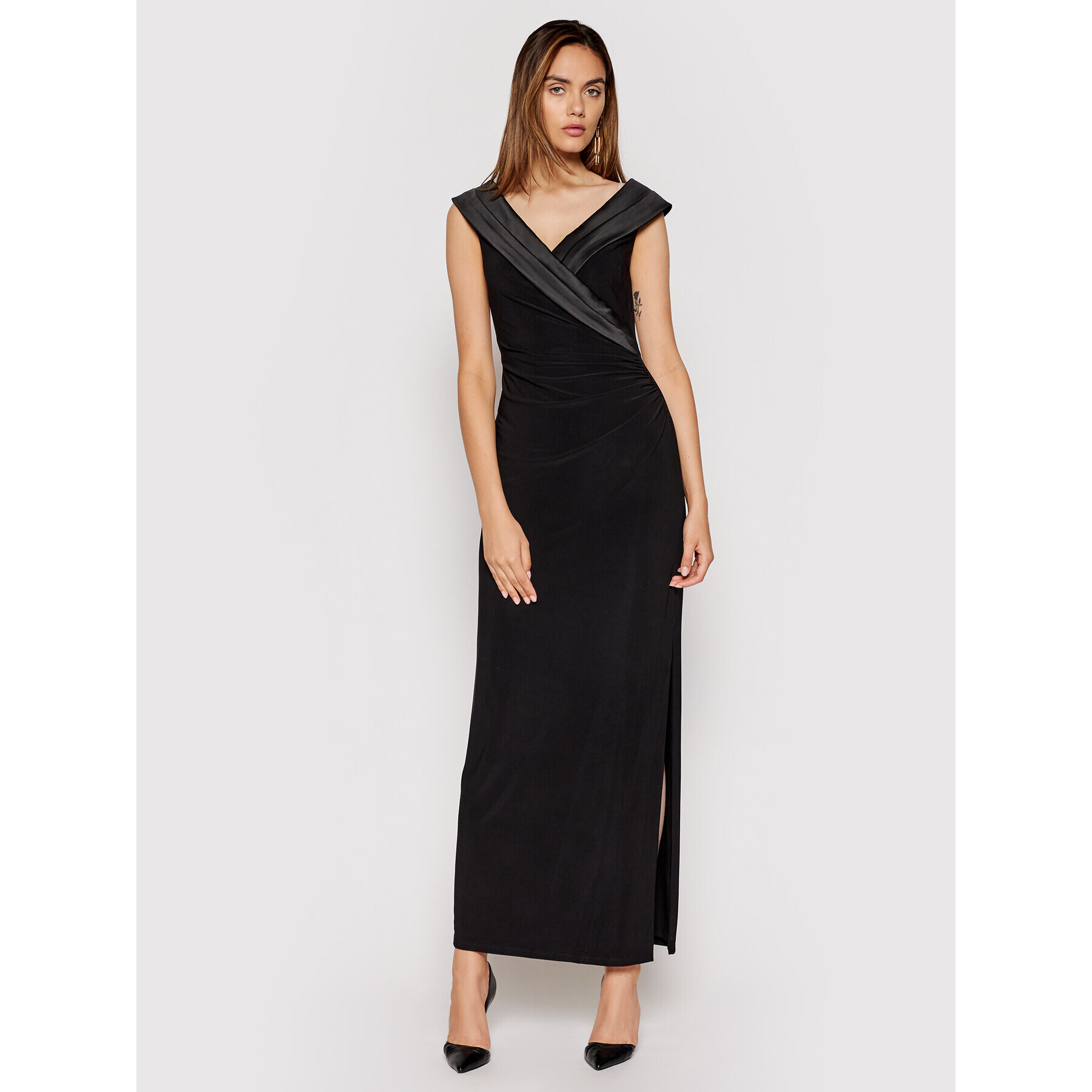 Lauren Ralph Lauren Rochie de seară 253767936004 Negru Slim Fit - Pled.ro