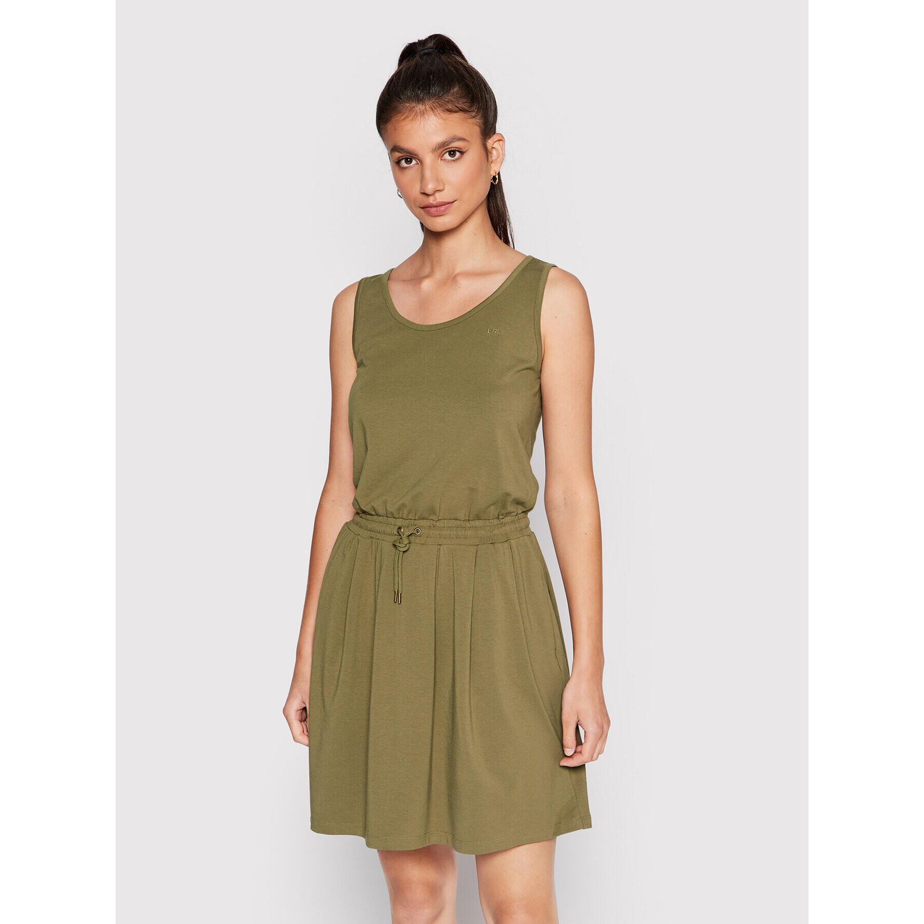 Lauren Ralph Lauren Rochie de vară 200872005001 Verde Regular Fit - Pled.ro