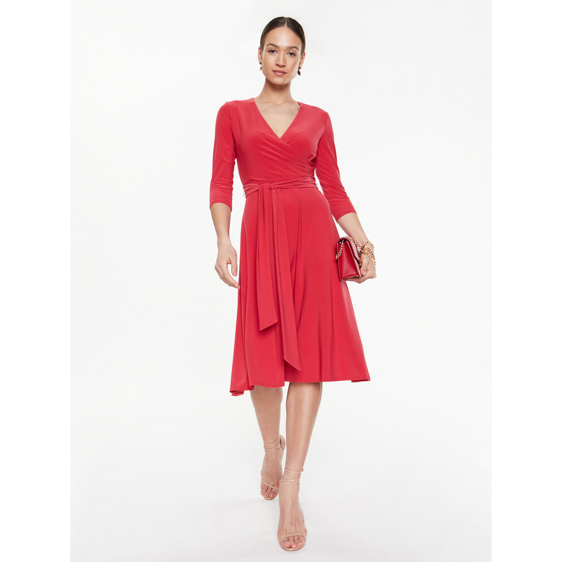 Lauren Ralph Lauren Rochie de zi 250769904026 Roșu Regular Fit - Pled.ro