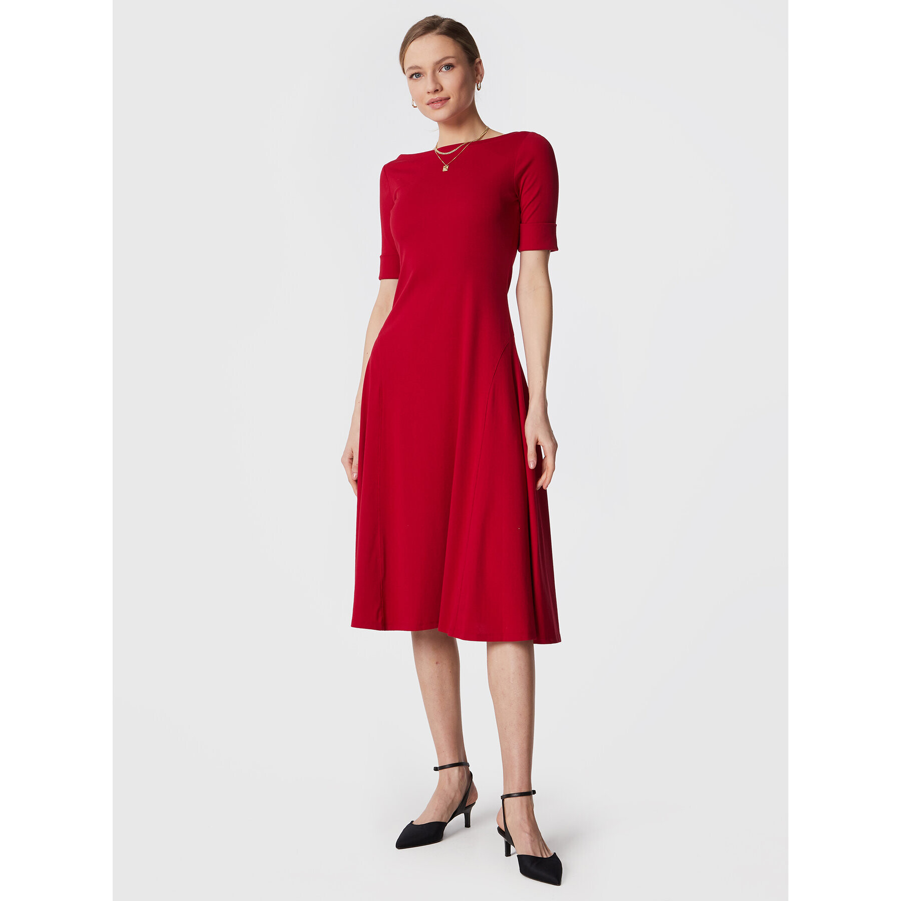 Lauren Ralph Lauren Rochie de zi 250863913 Roșu Regular Fit - Pled.ro