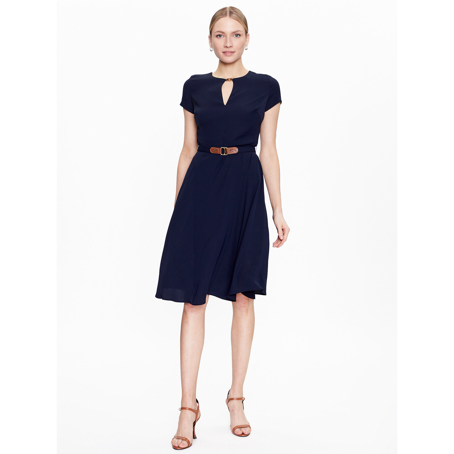 Lauren Ralph Lauren Rochie de zi 250868639004 Bleumarin Regular Fit - Pled.ro