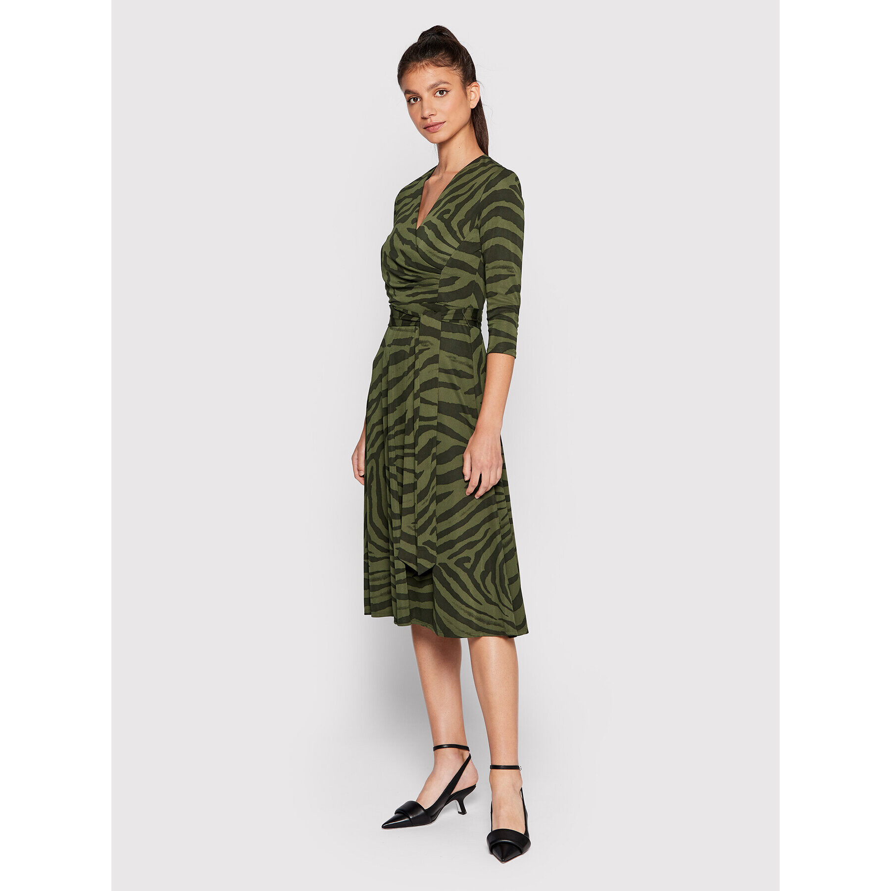 Lauren Ralph Lauren Rochie de zi 250872087001 Verde Regular Fit - Pled.ro