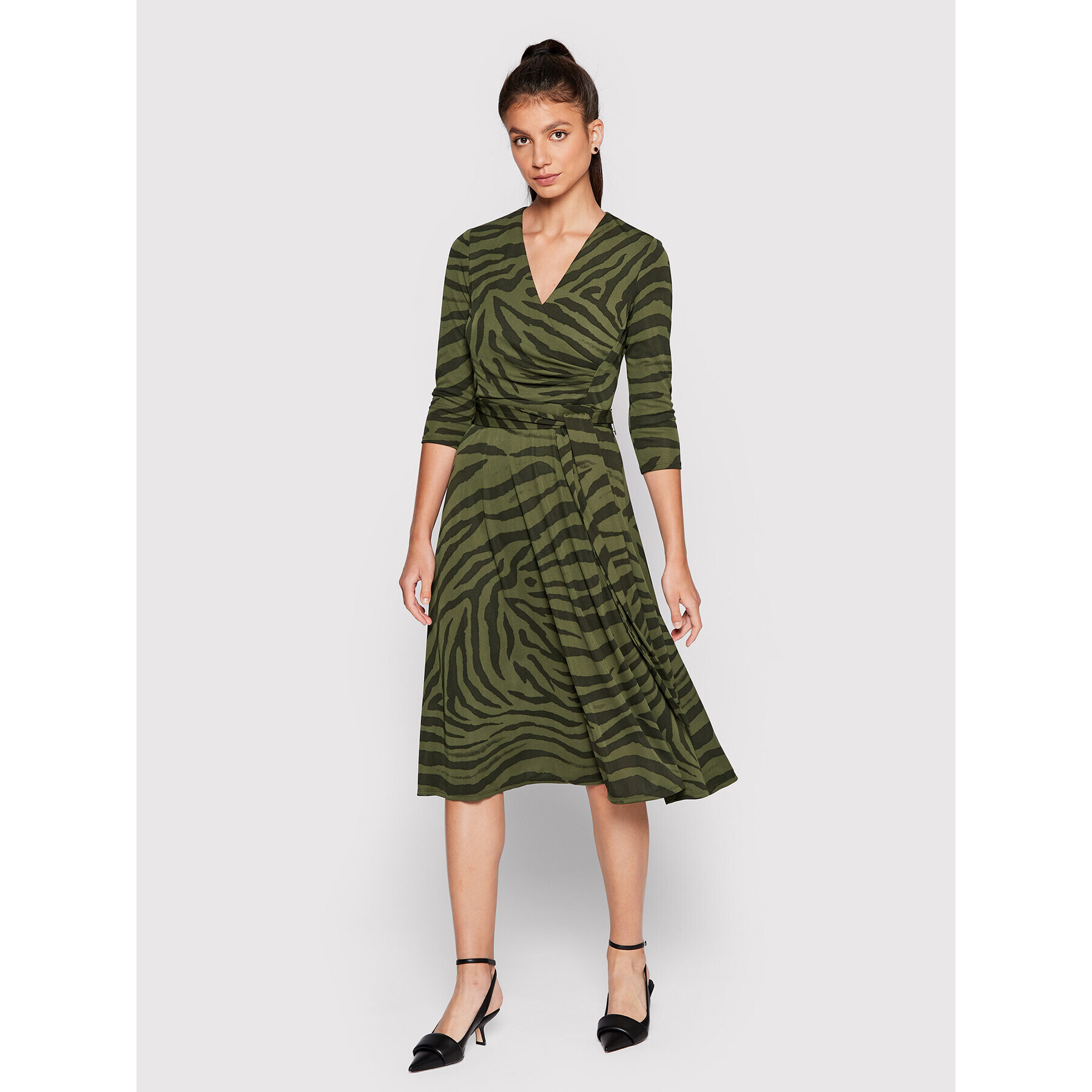 Lauren Ralph Lauren Rochie de zi 250872087001 Verde Regular Fit - Pled.ro