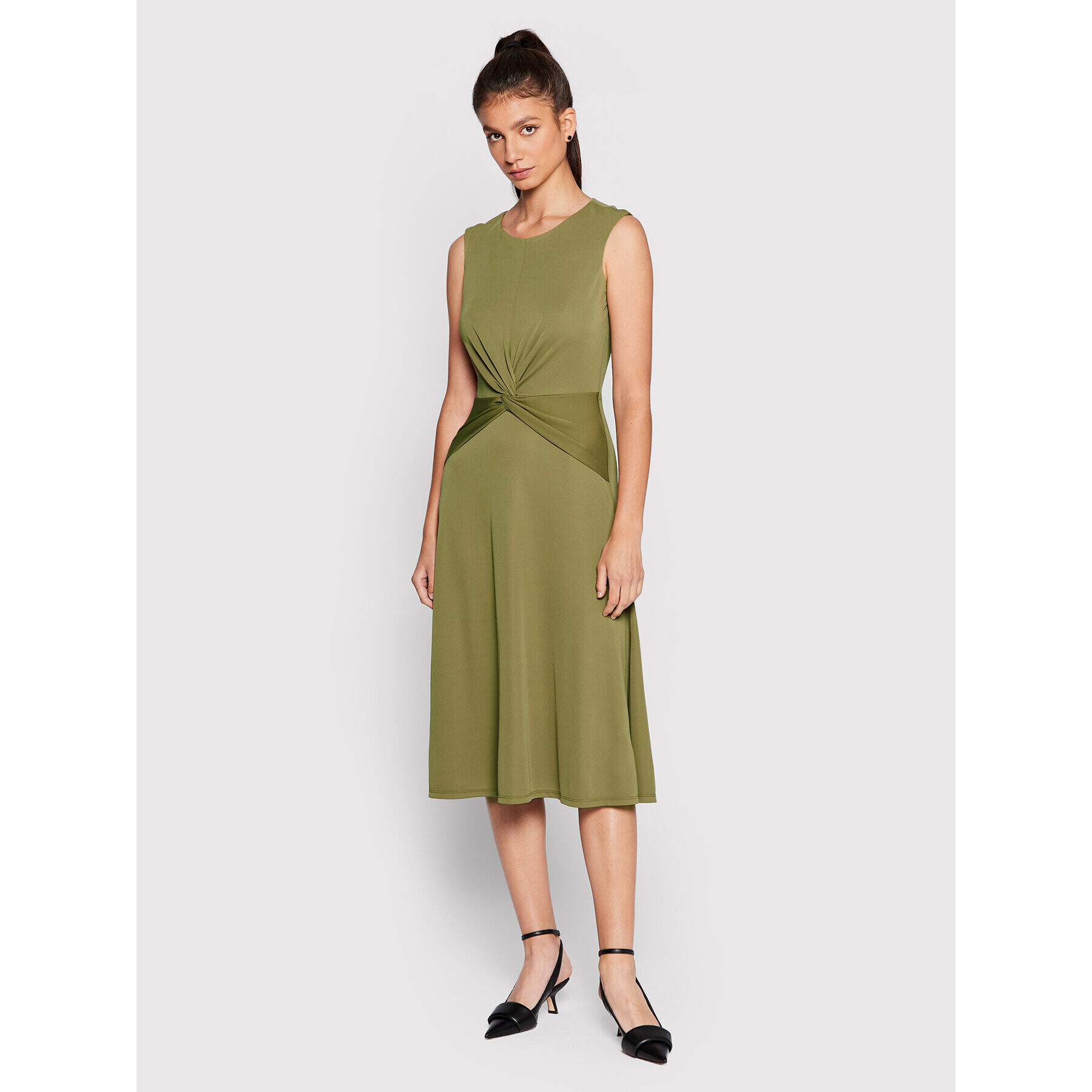 Lauren Ralph Lauren Rochie de zi 250872090001 Verde Regular Fit - Pled.ro