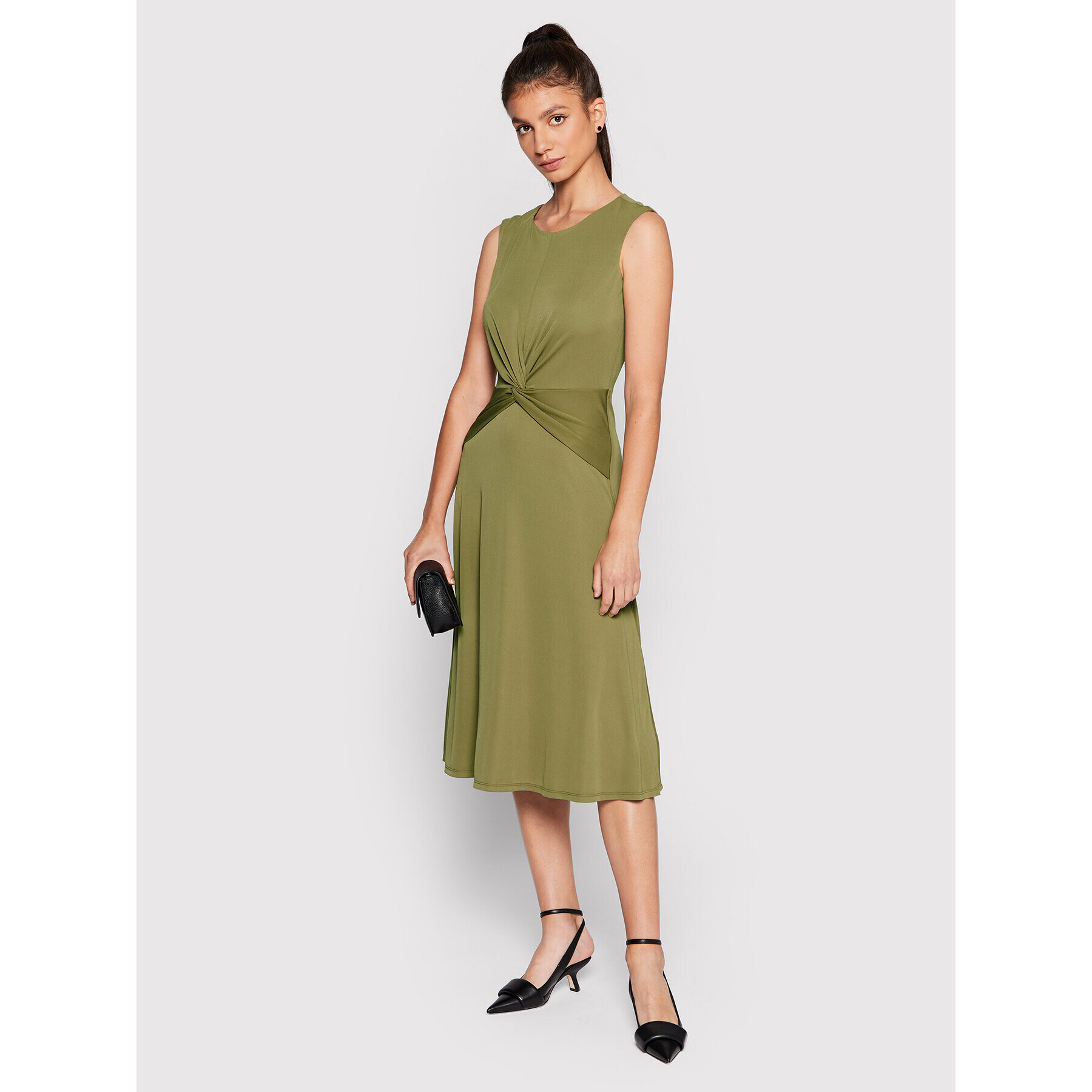 Lauren Ralph Lauren Rochie de zi 250872090001 Verde Regular Fit - Pled.ro