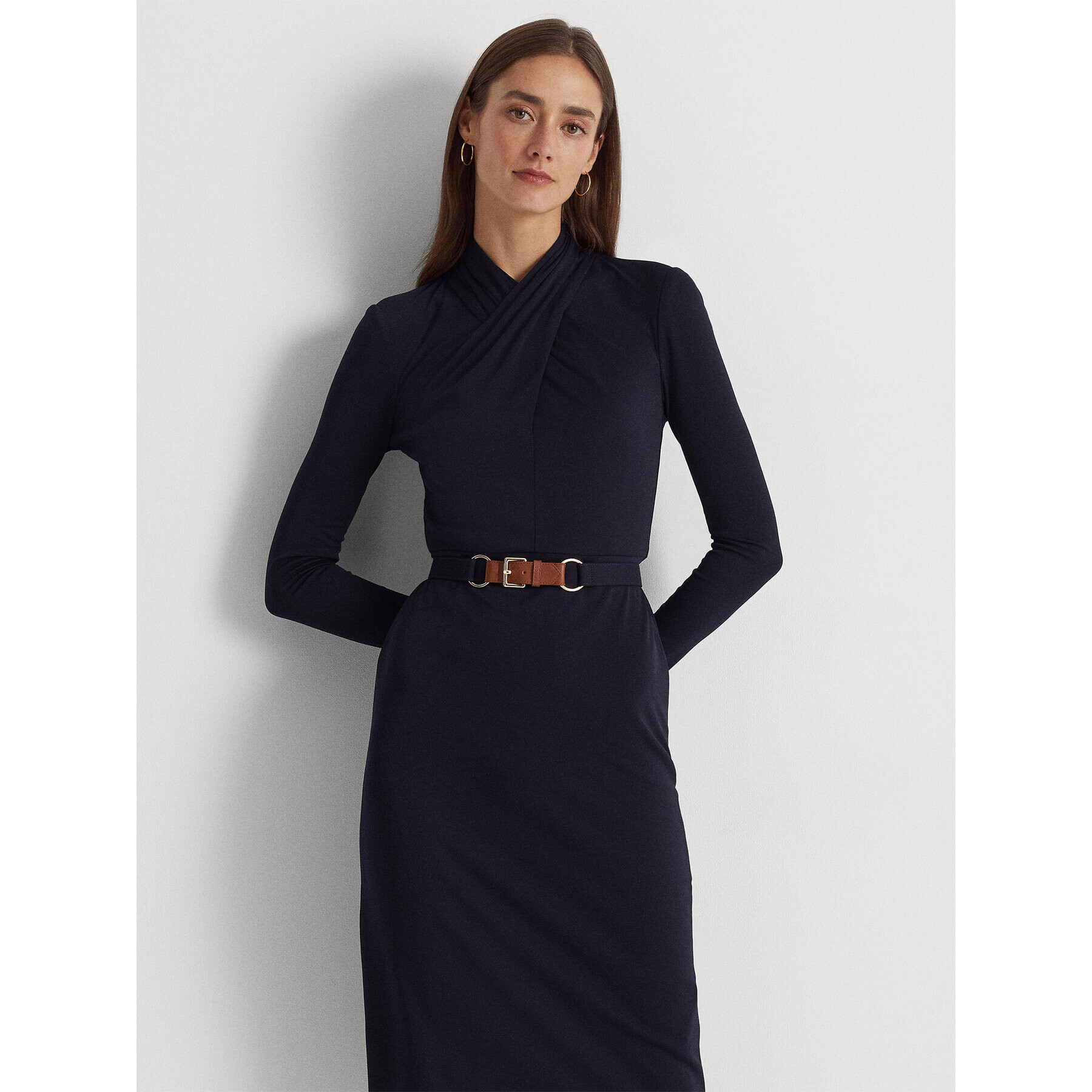 Lauren Ralph Lauren Rochie de zi 250881945004 Bleumarin Regular Fit - Pled.ro