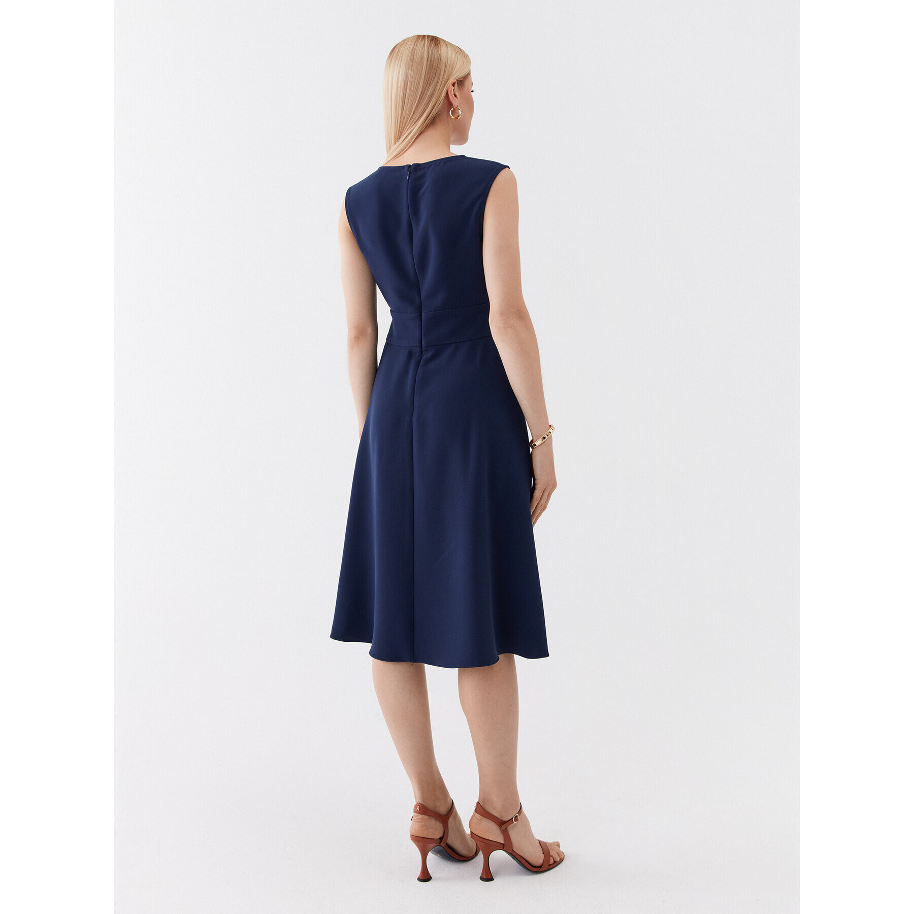 Lauren Ralph Lauren Rochie de zi 250908629002 Bleumarin Regular Fit - Pled.ro