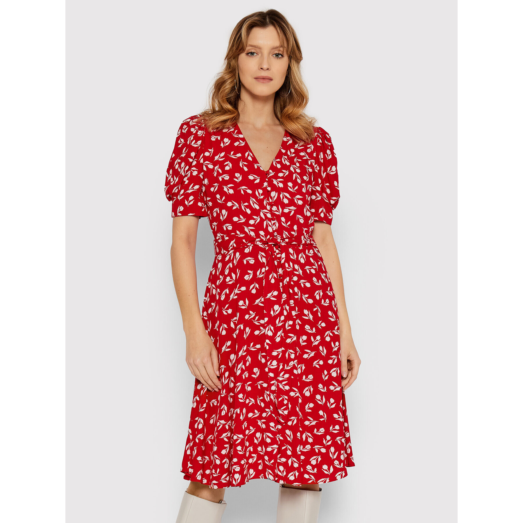 Lauren Ralph Lauren Rochie tip cămașă 200851981001 Roșu Regular Fit - Pled.ro