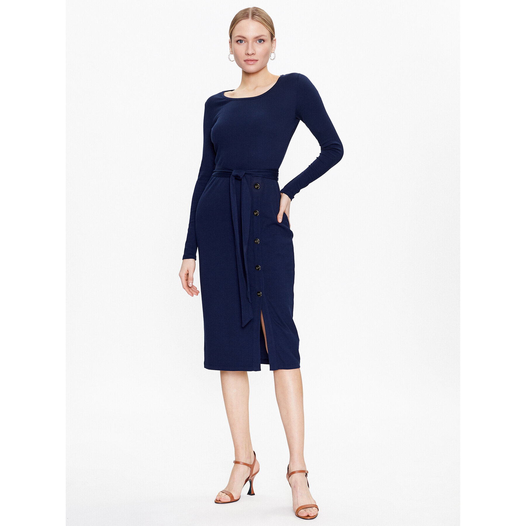 Lauren Ralph Lauren Rochie tricotată 250889290 Bleumarin Slim Fit - Pled.ro